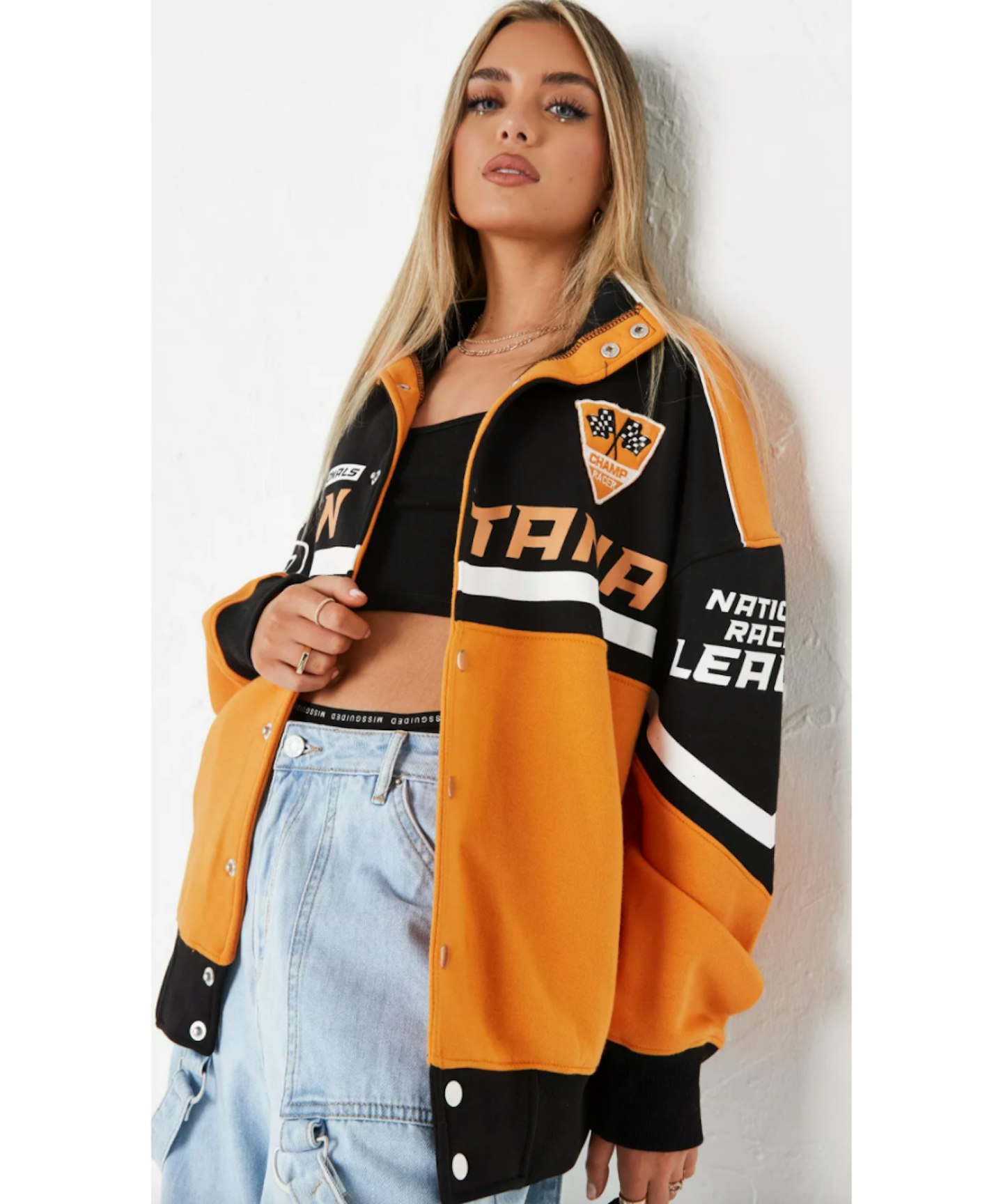 https://www.missguided.co.uk/orange-motocross-montana-colourblock-jacket-10285049 Orange Motocross Montana Colourblock Jacket | Missguided