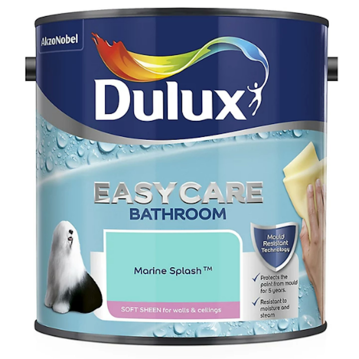 Dulux Easycare Bathroom Marine Splash Soft Sheen Emulsion Paint, 2.5L