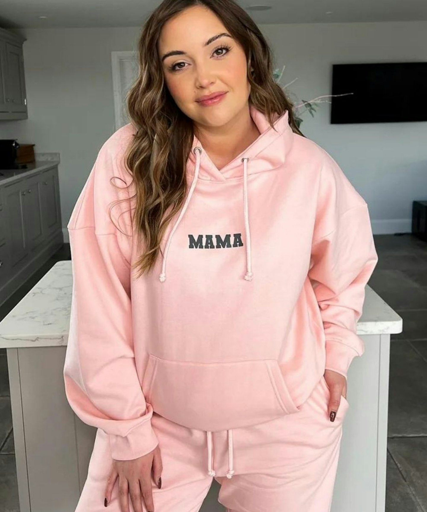 Jac Jossa Adult Pink Mama Slogan Hoodie