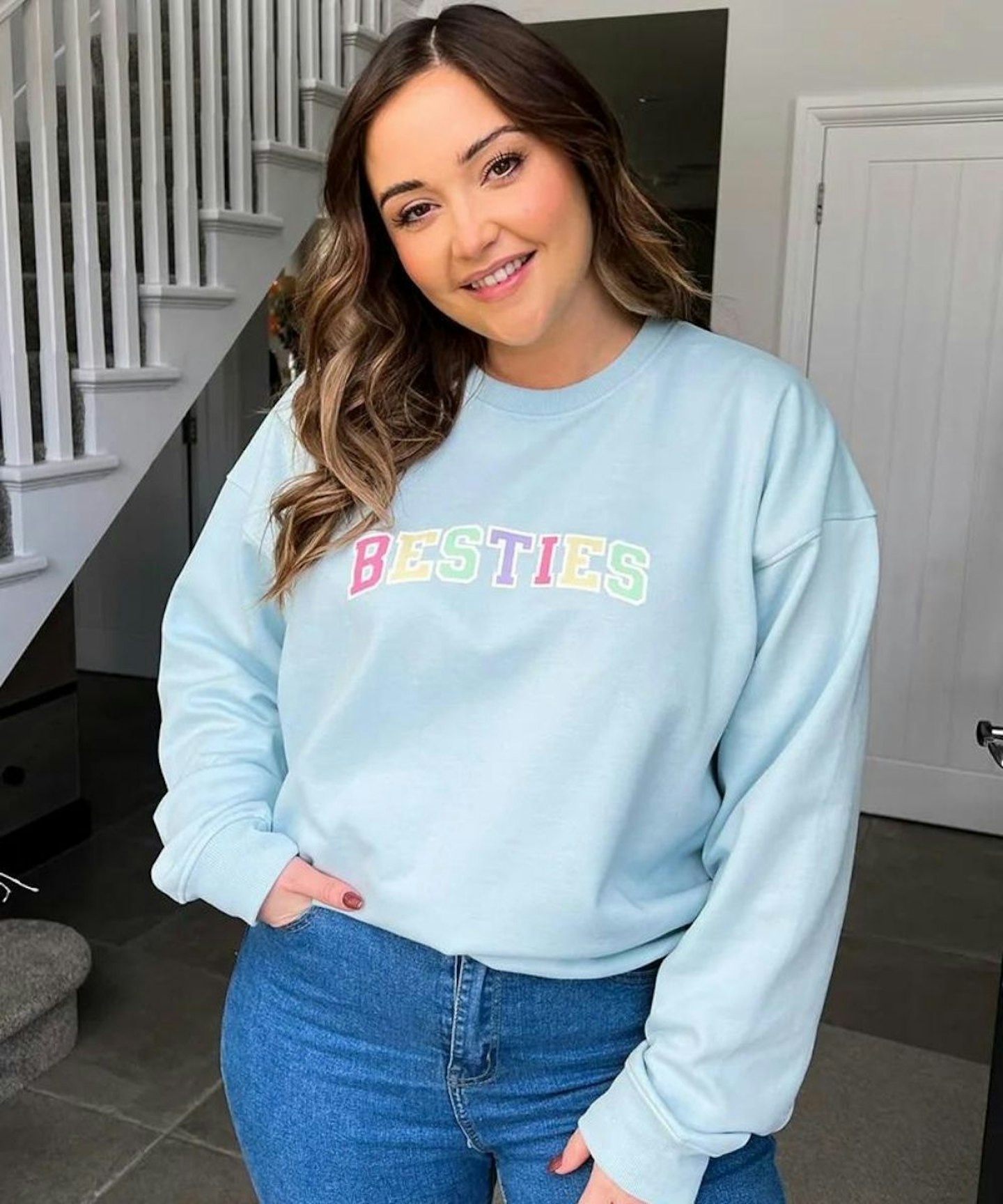 Jac Jossa Adults Blue Besties Sweatshirt