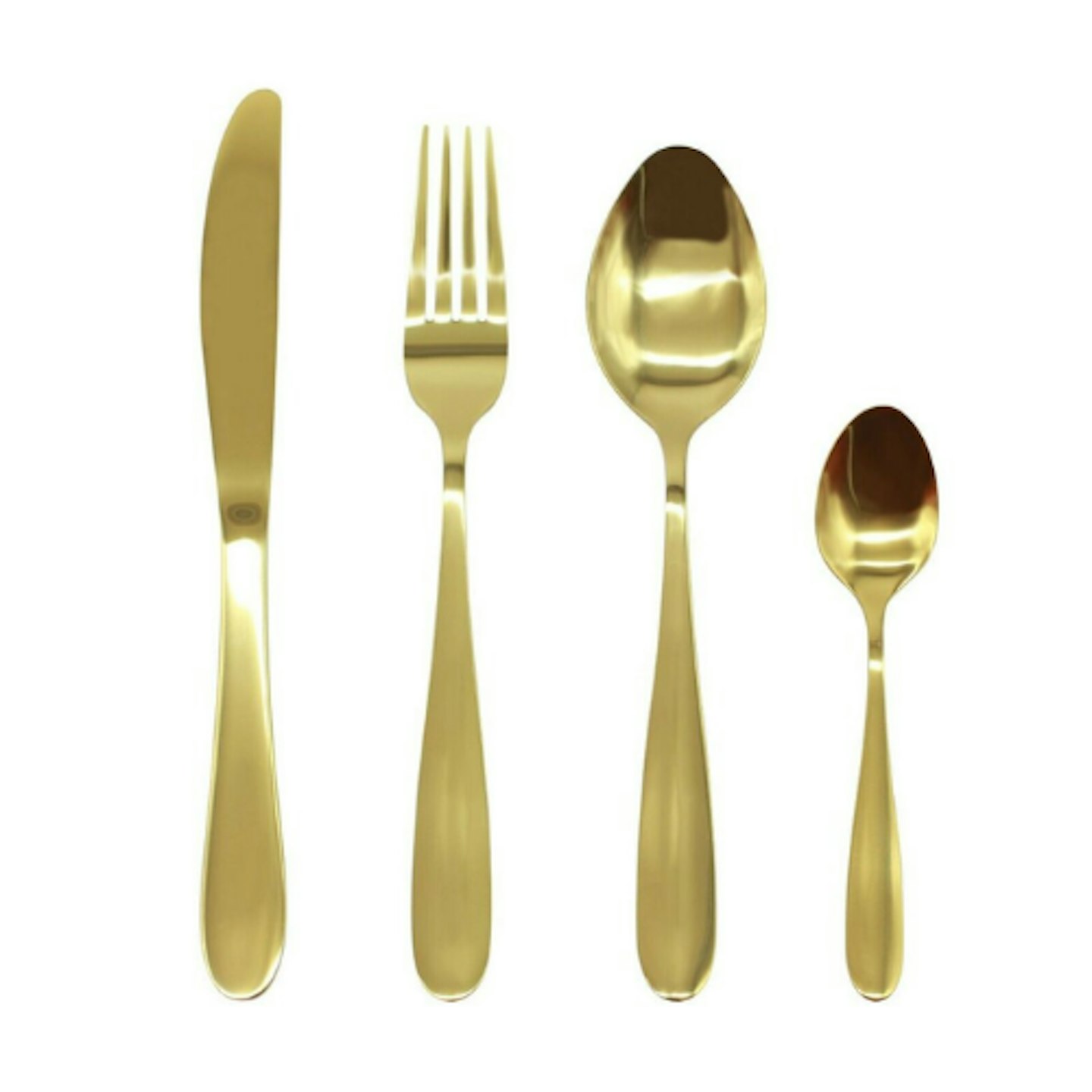 16pc Gold Stainless Steel Cutlery Set