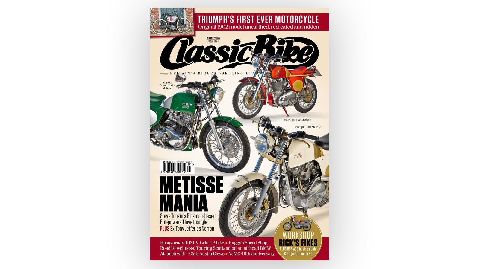 Various Issues of CLASSIC BIKE Magazine from January 2011 to November 2013 