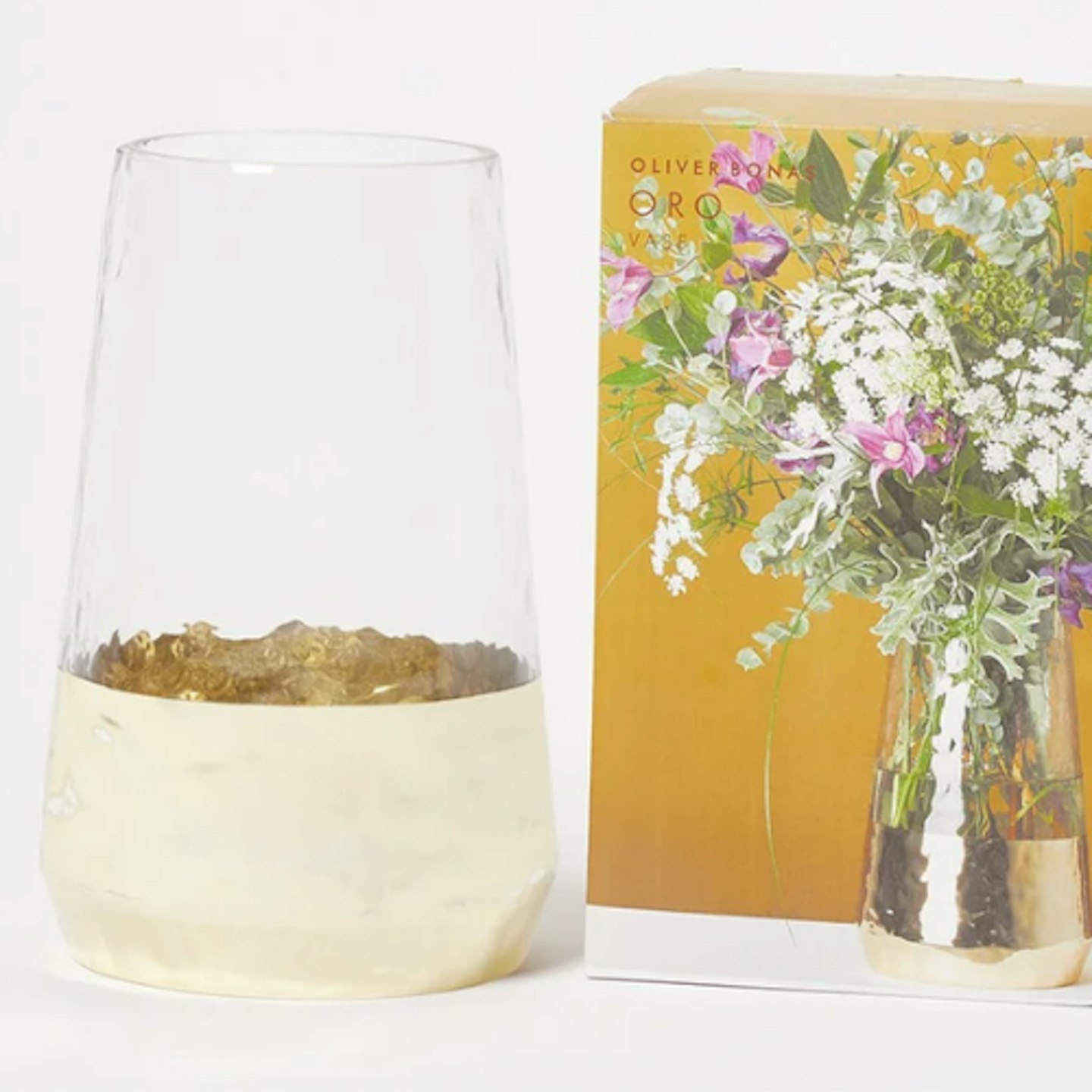 Oro Gold Glass Vase Medium