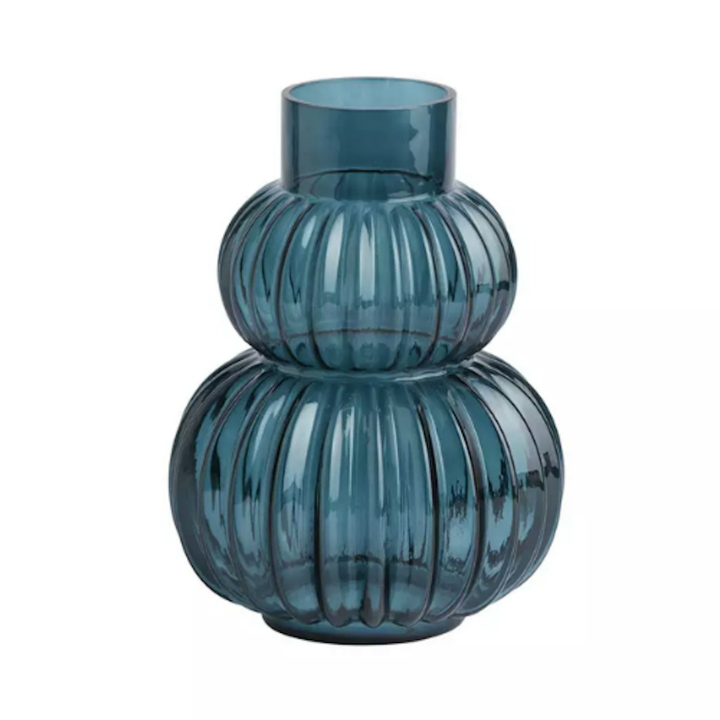 Habitat Ribbed Glass Vase