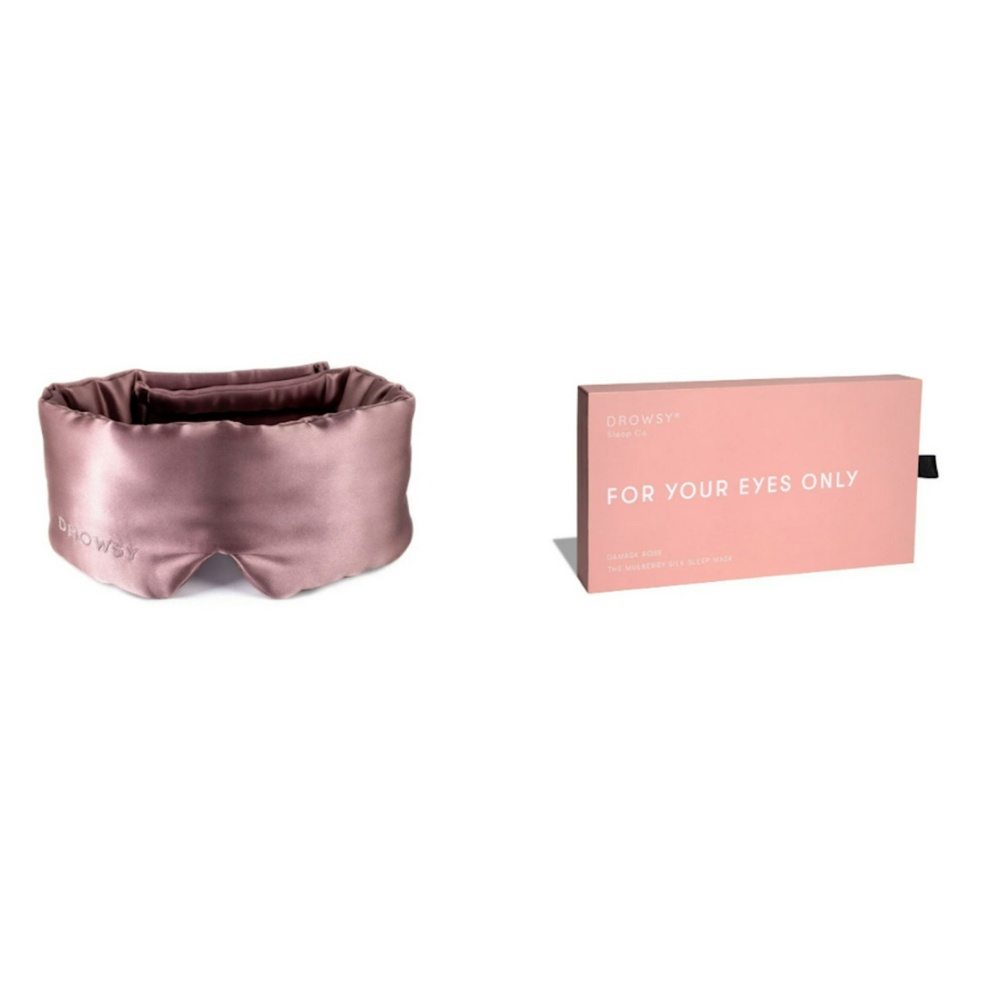 Oliver Bonas - The Drowsy Damask Rose Silk Sleep Mask