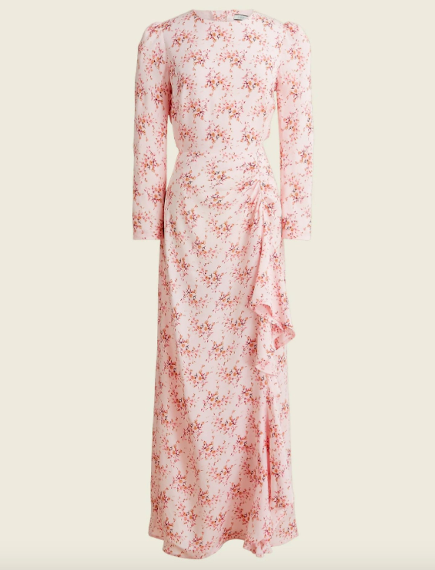 J.Crew, Ruffle Silk Dress In Freesia Floral, £445