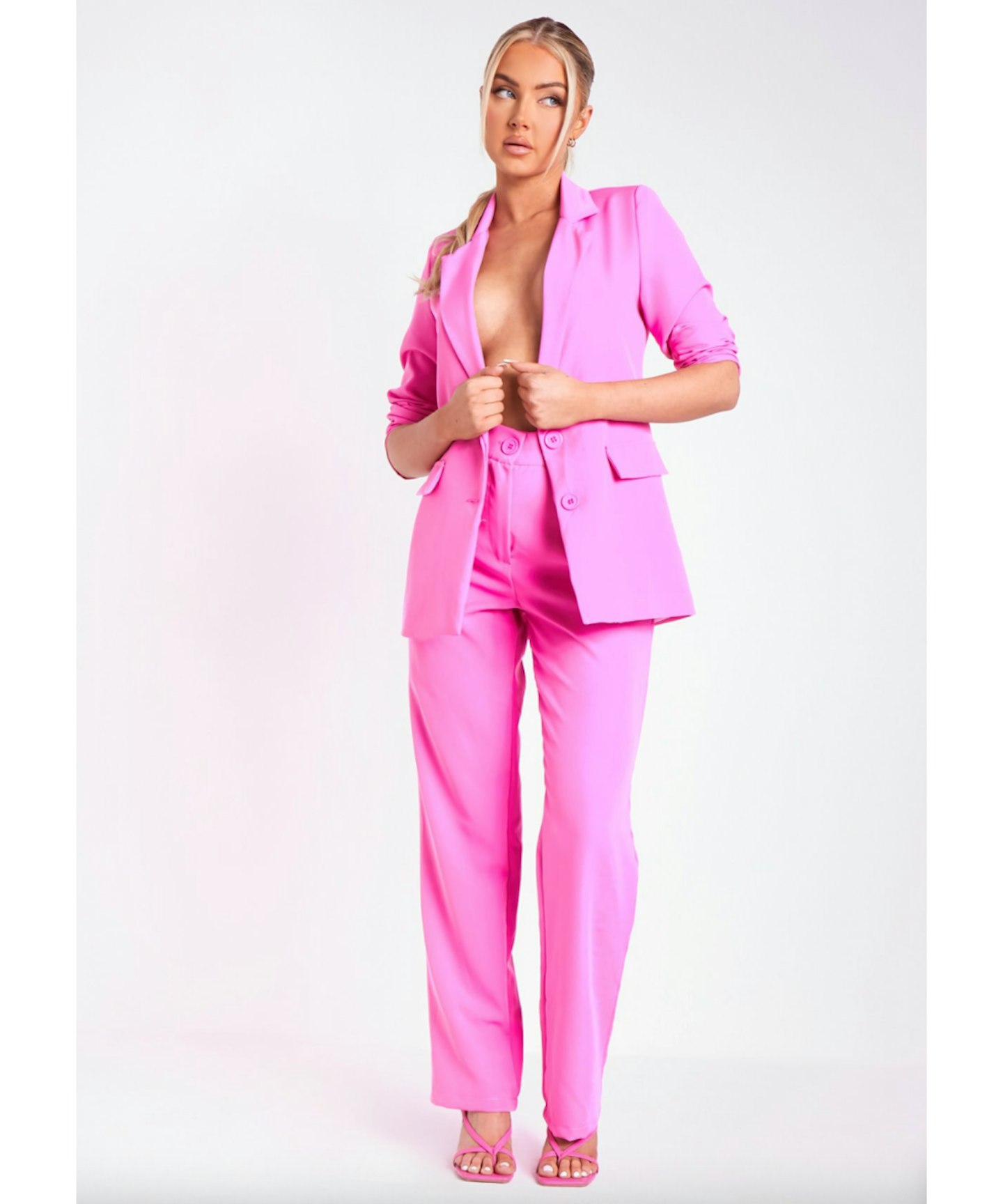 Carma Pink Tailored Suit Set