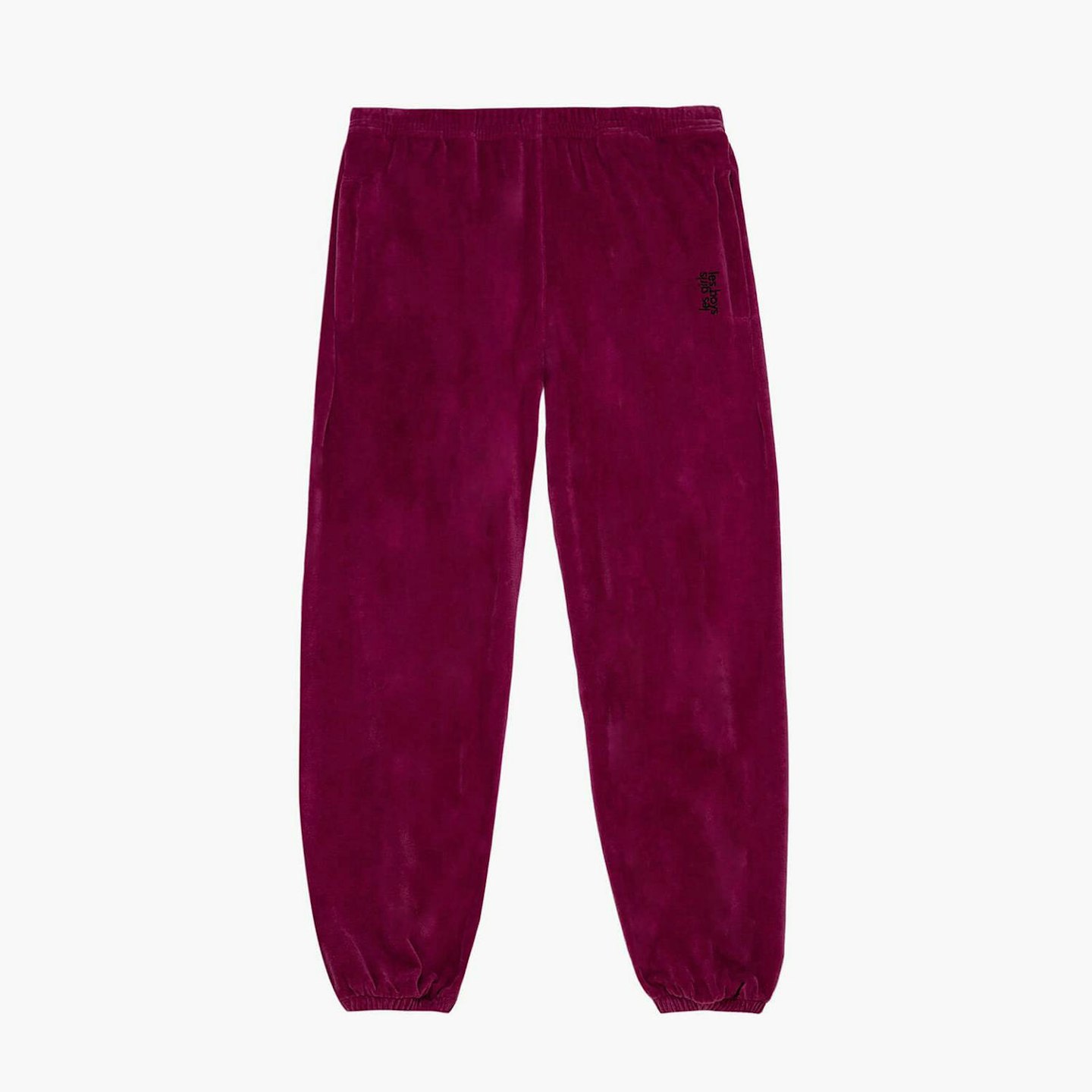mum to be gifts Les Boys Les Girls, Velour Loose Fit Track Pants Claret £135