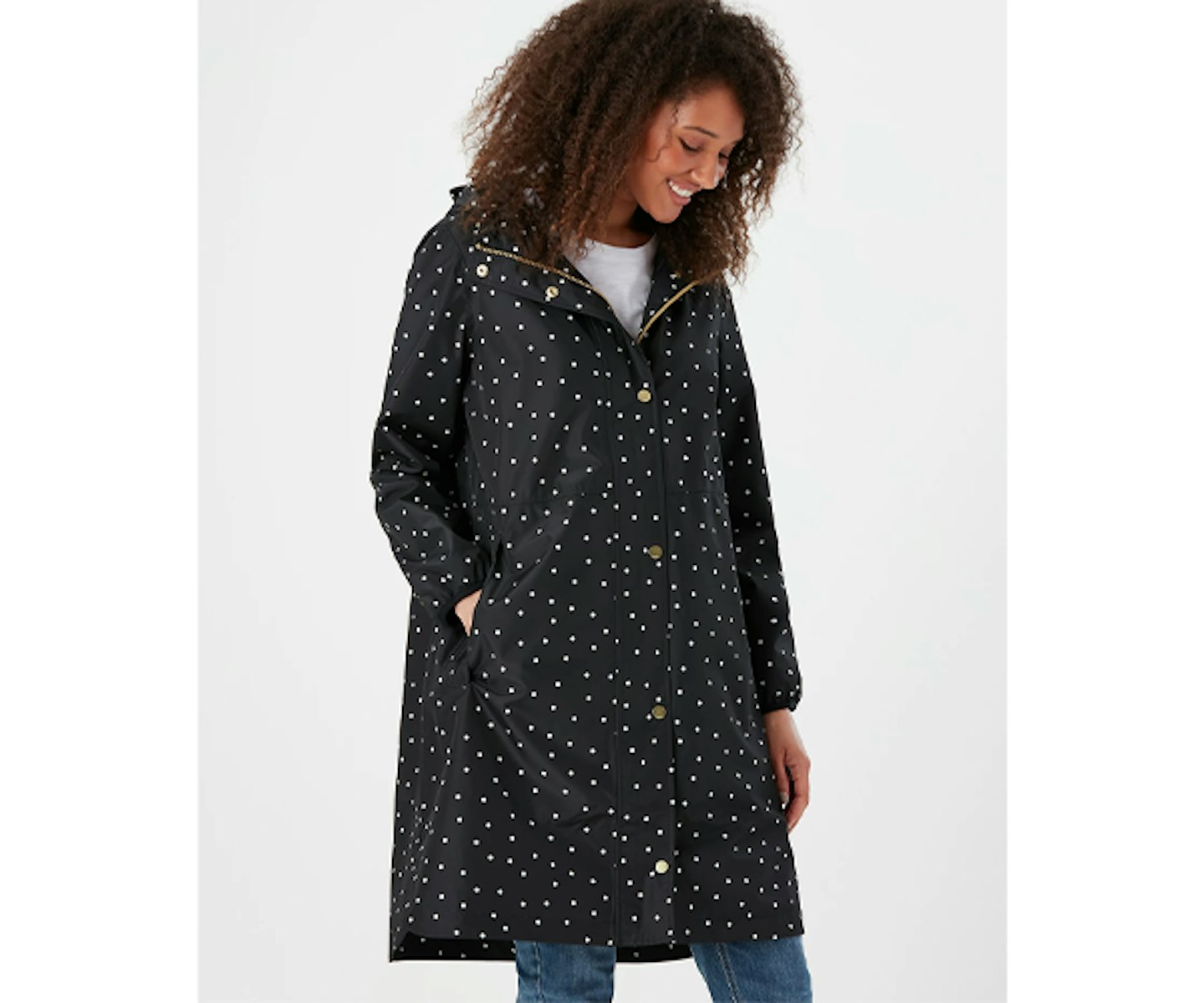 JOULES  Waterproof Hooded Packable Raincoat