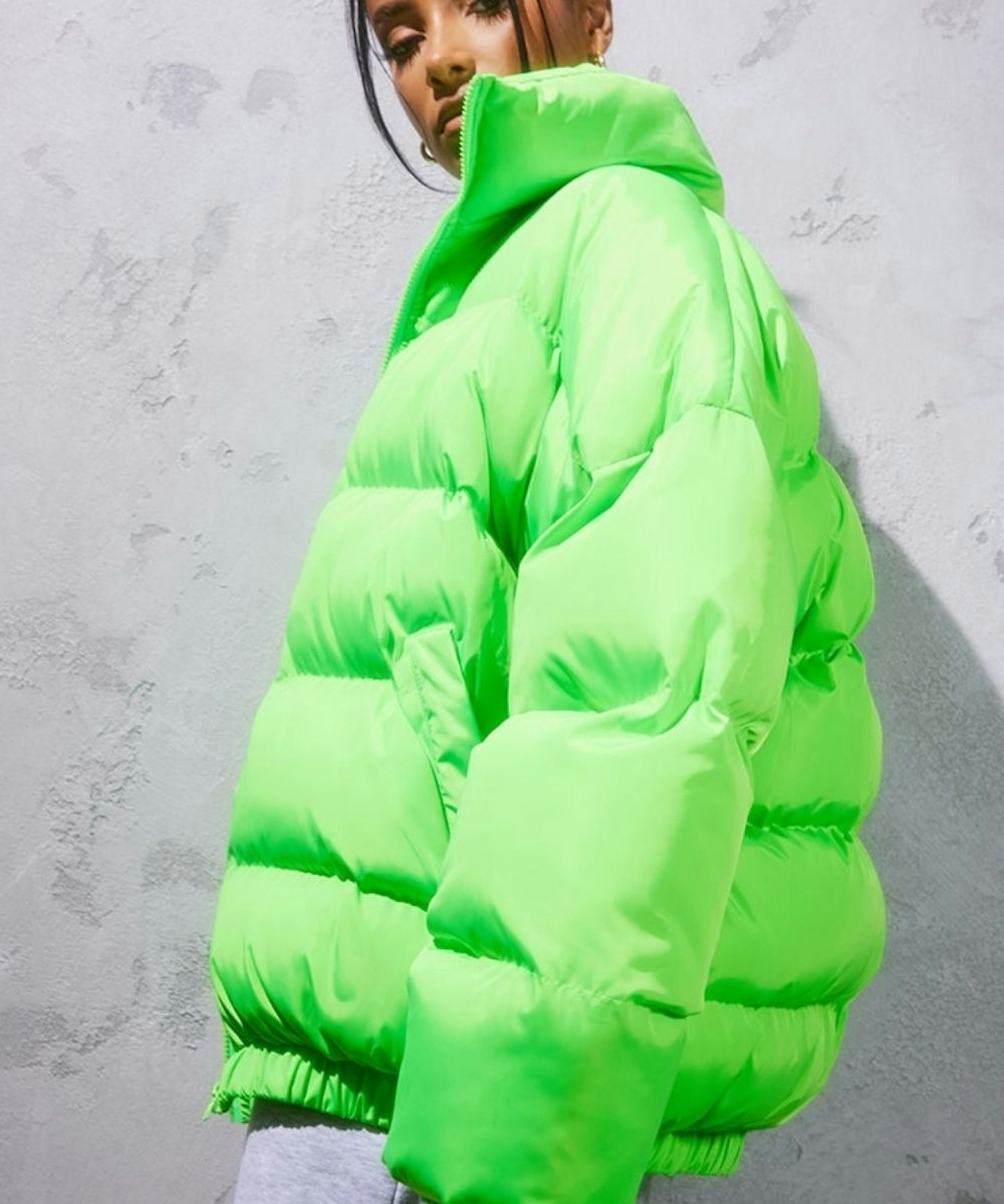 Bright Green Oversized Puffer Jacket