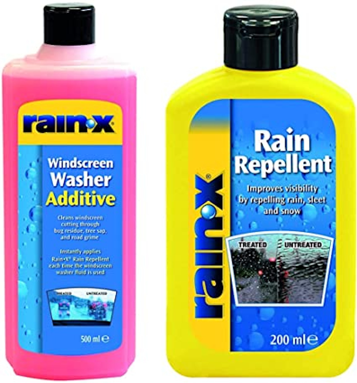(3)- RAIN X 16.9 Oz. High-Performance Squeeze Bottle Windshield Washer  Additive