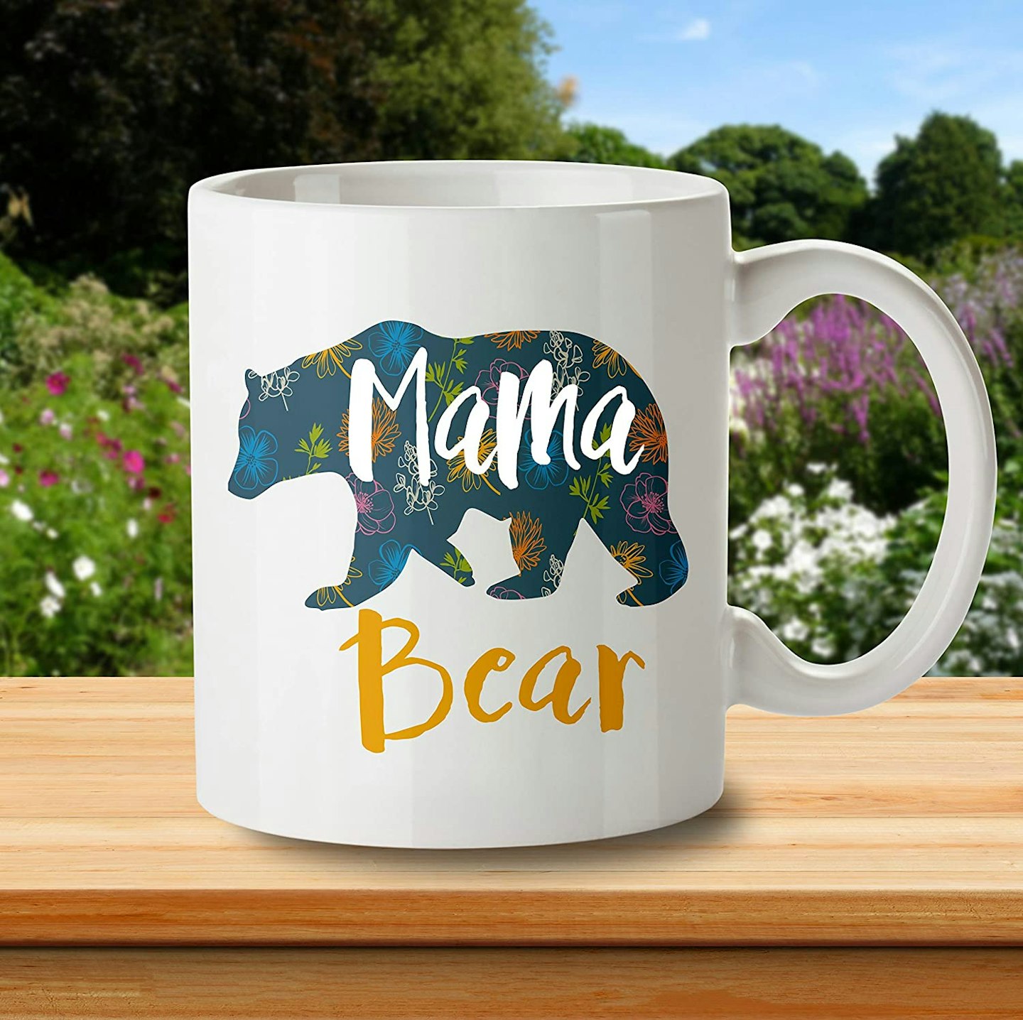 Mama Bear Floral Ceramic Mug