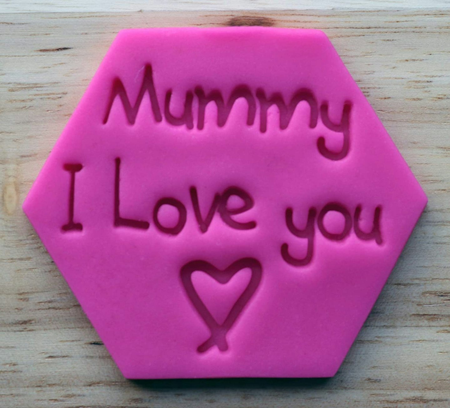 Mother's Day Mummy I Love You Cookie Embosser Stamp