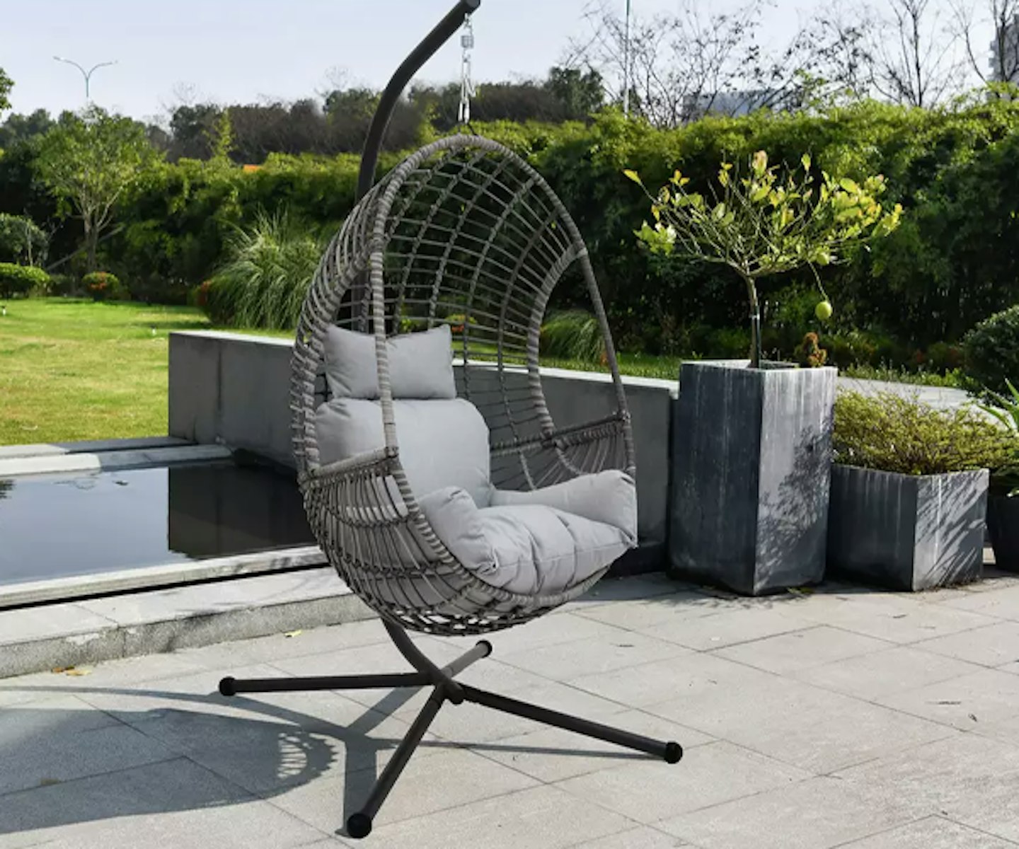 Argos Home Jaye Hanging Egg Chair – Grey