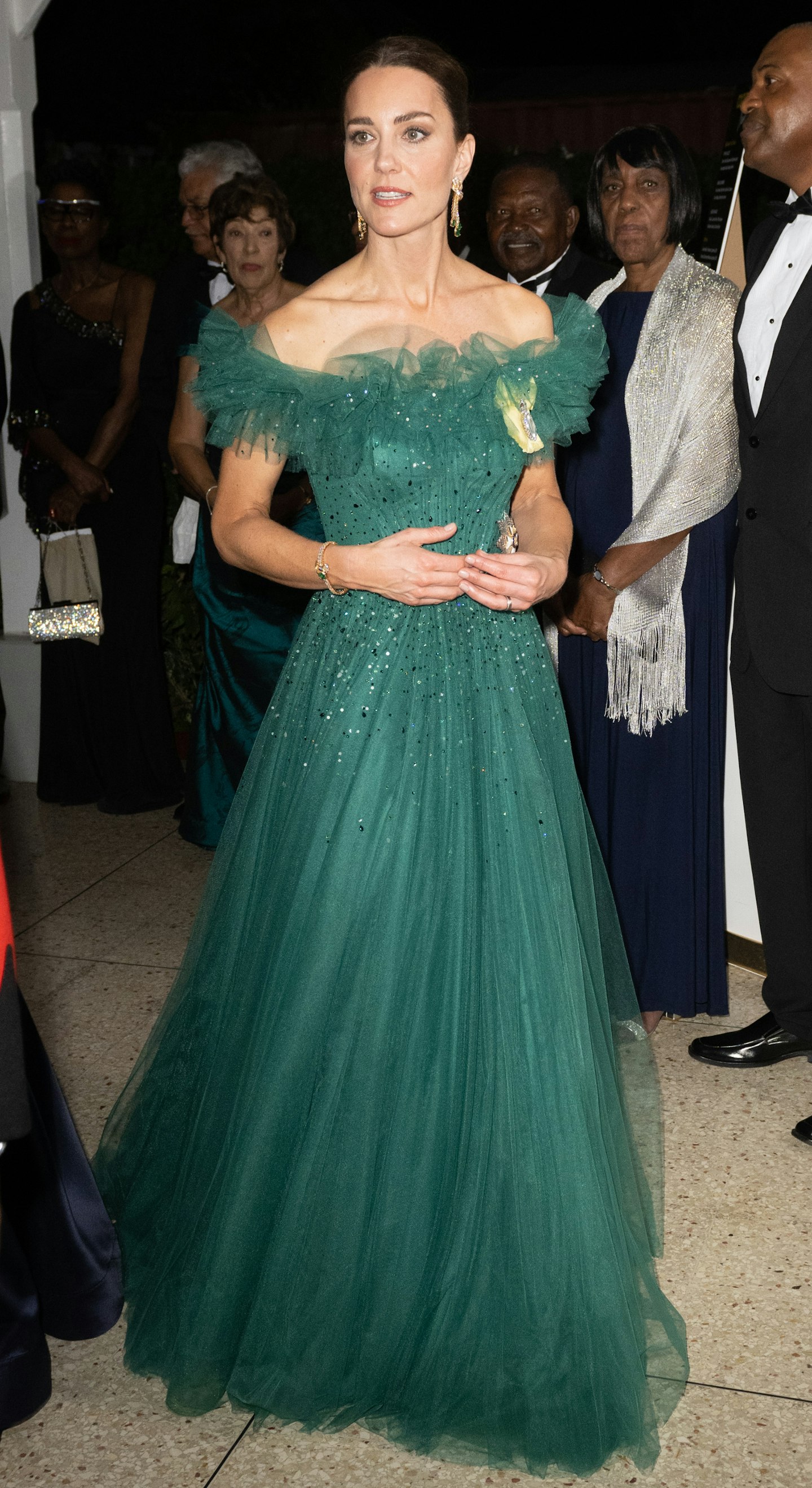 Kate Middleton Caribbean tour Jenny Packham dress