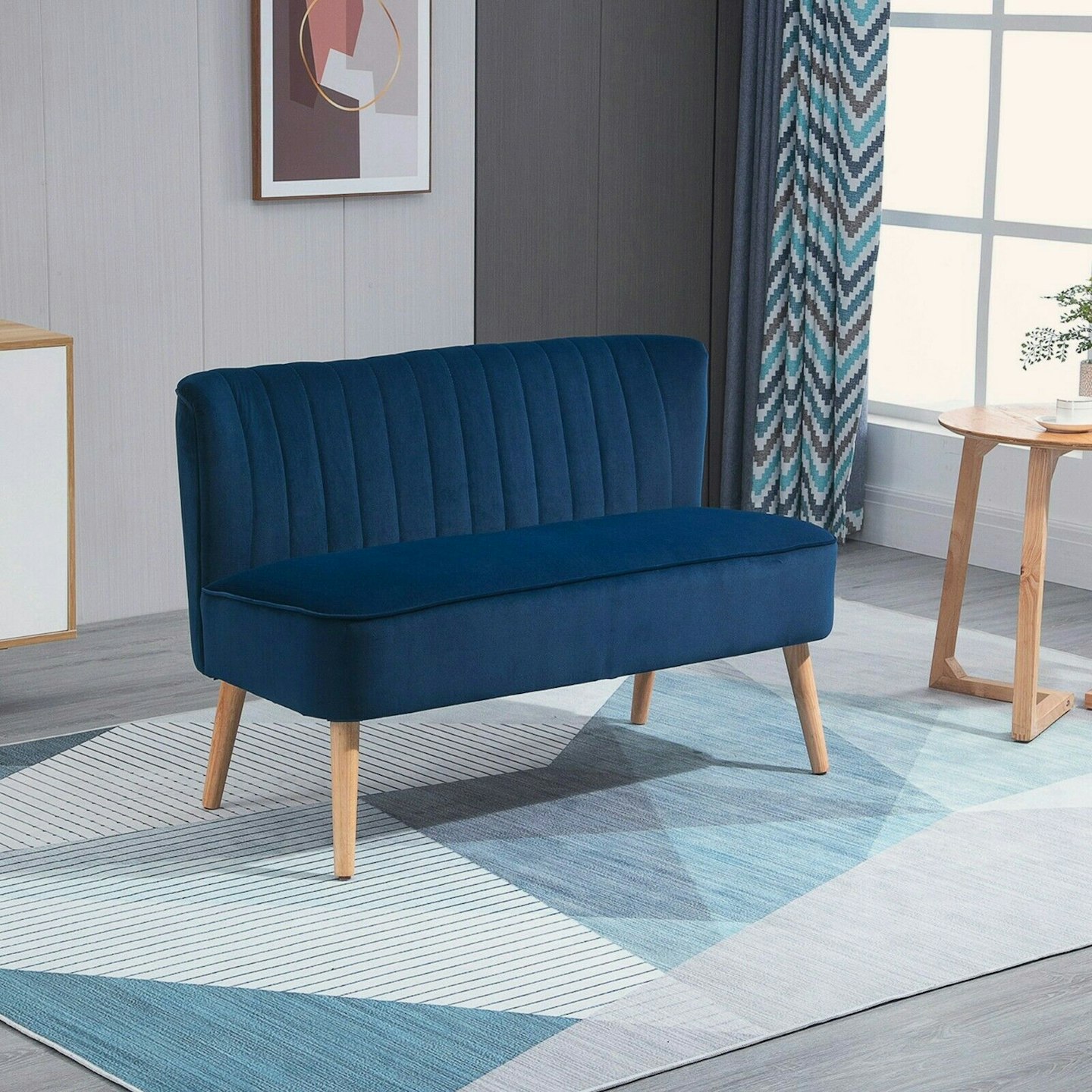 Blue Two Seater Sofa, £139.99