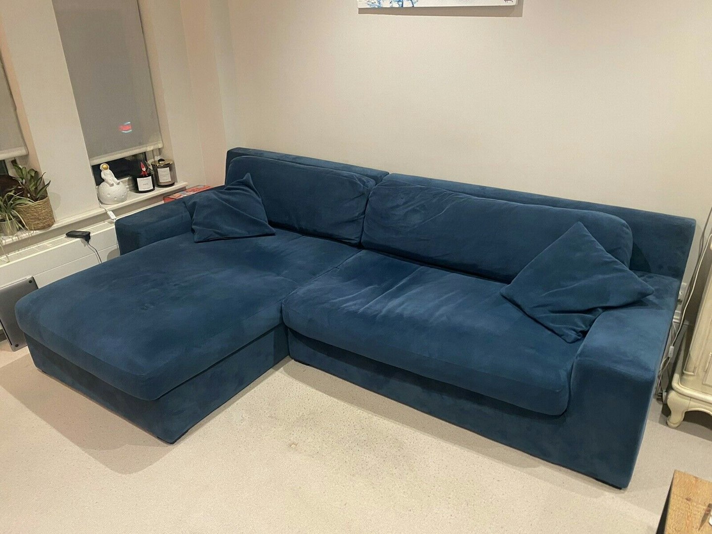 Made.com, Corner Sofa in Blue Velvet, £450