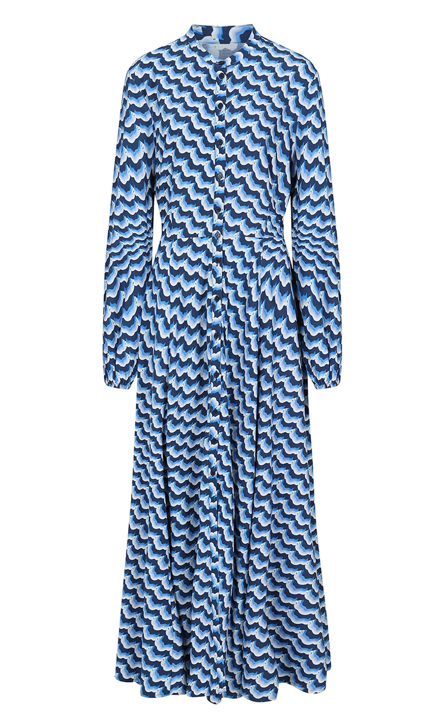 Cloud Print Tie Neck Maxi Dress, £89