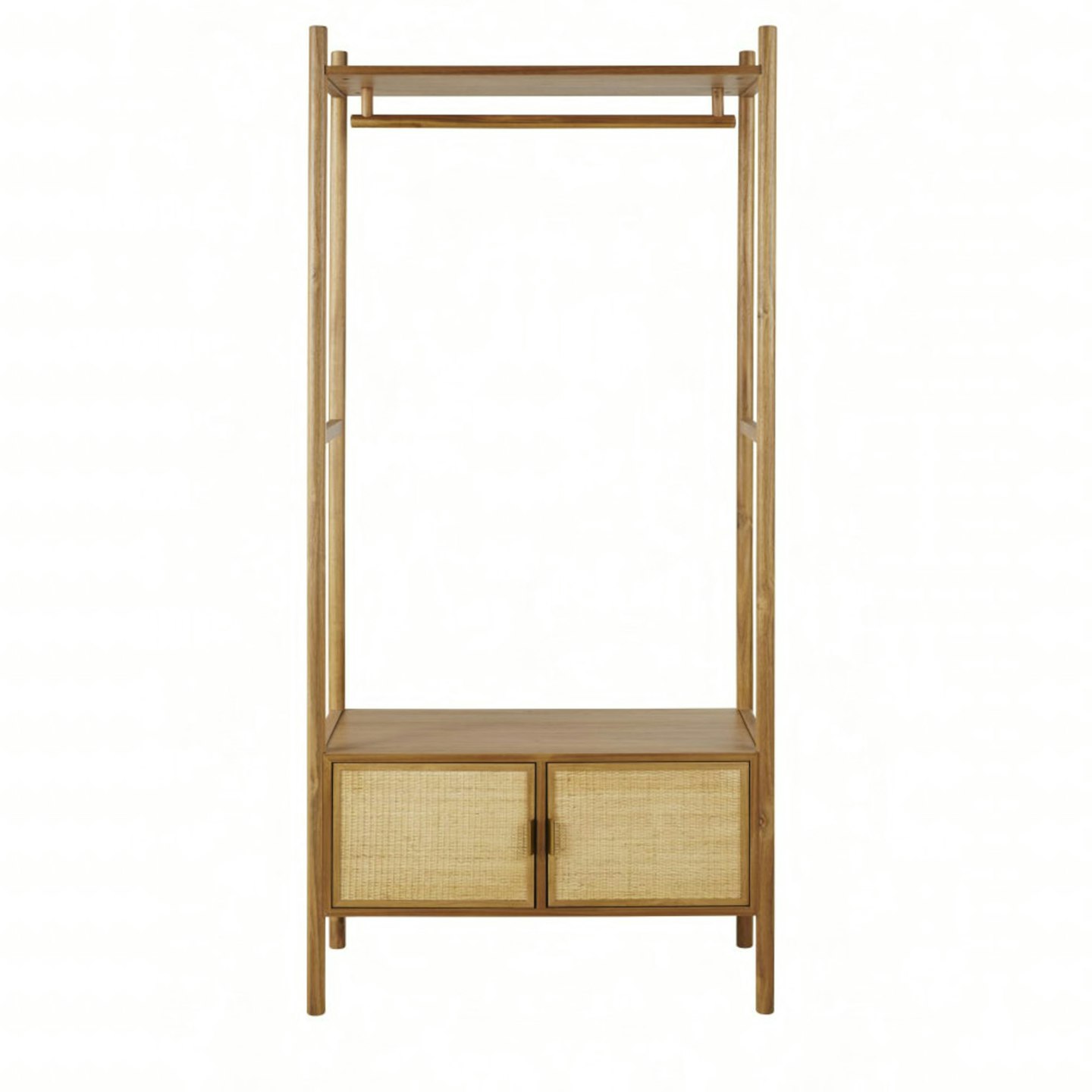 Maisons Du Monde, 2-door rattan vintage clothes rail, £334.50