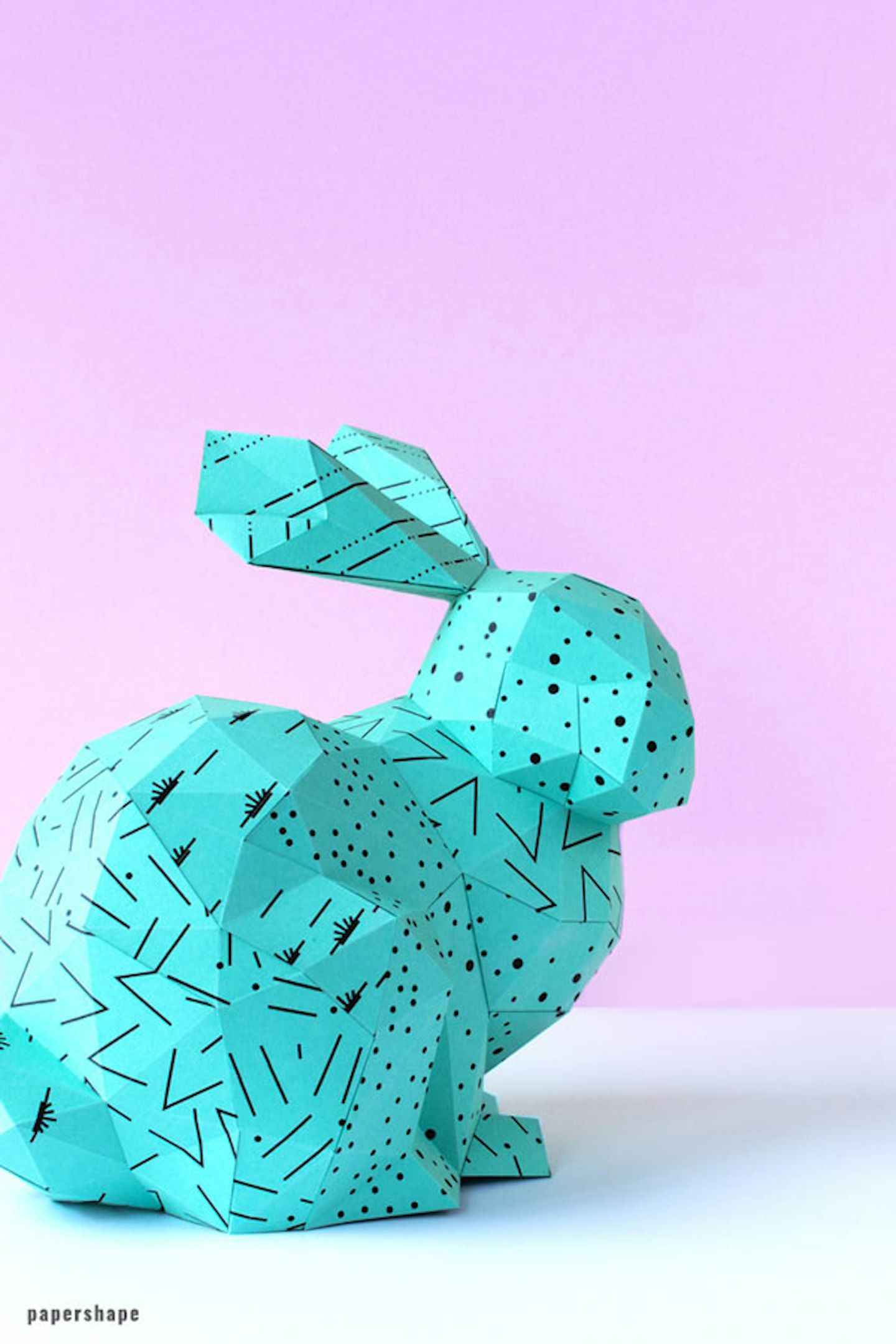 Easter crafts for adults: 3D paper bunny