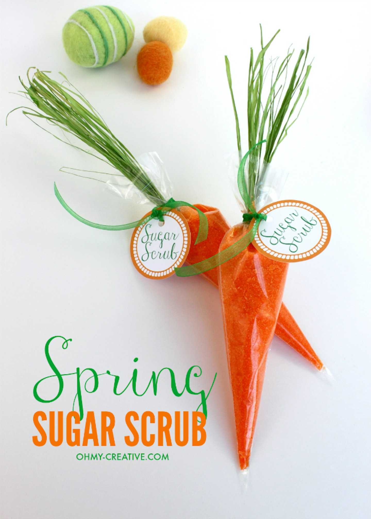 Easter crafts for adults: carrot sugar scrub