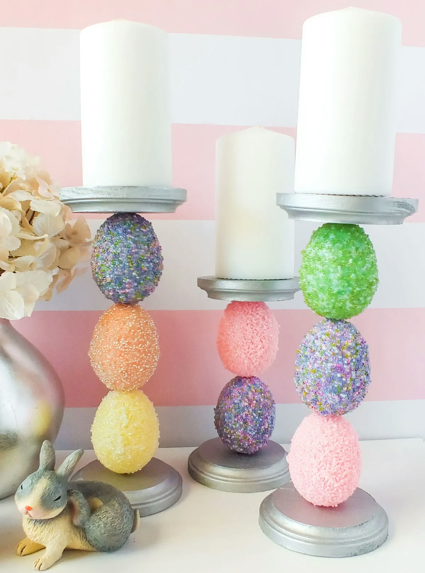 Easter crafts for adults: Easter candle holders