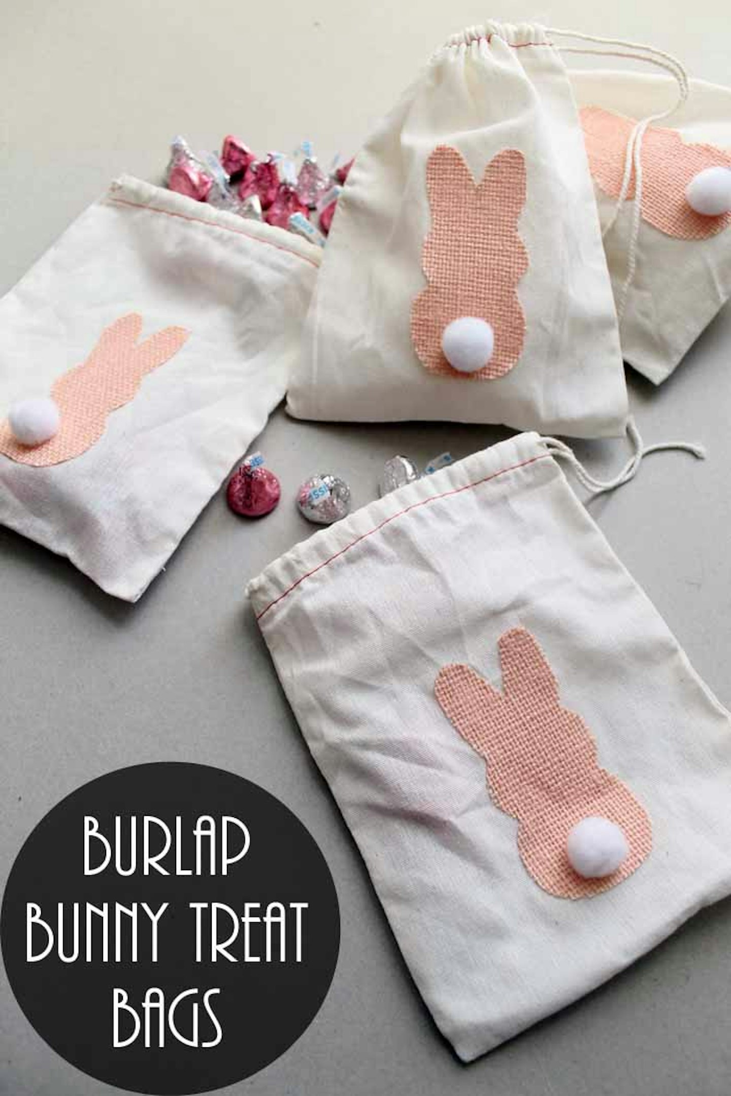 Easter crafts for adults: bunny treat bag