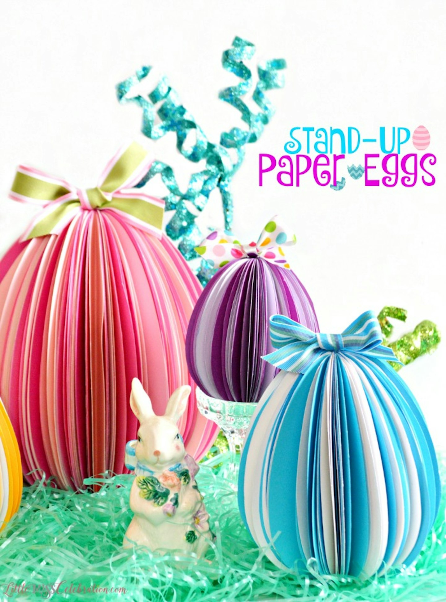 Easter crafts for adults: stand up paper eggs