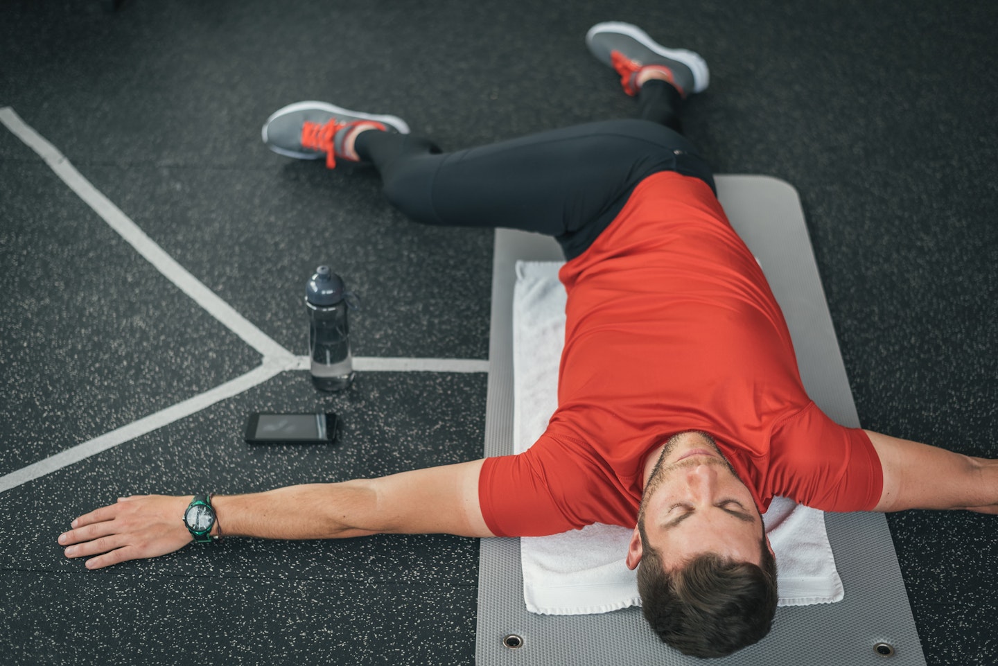 Man performing mobility exercise