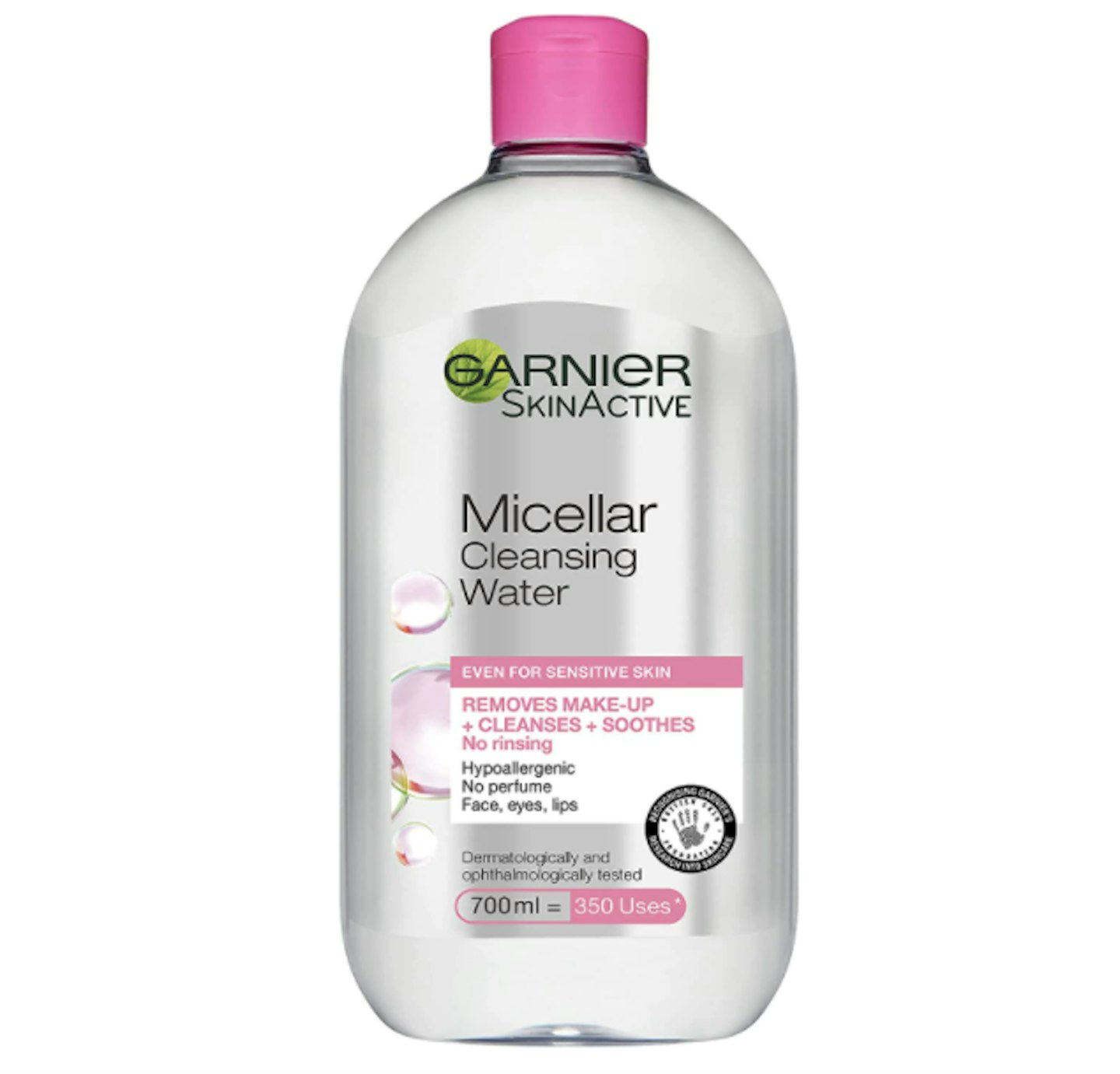 A picture showing the packaging of the featured micellar water product.