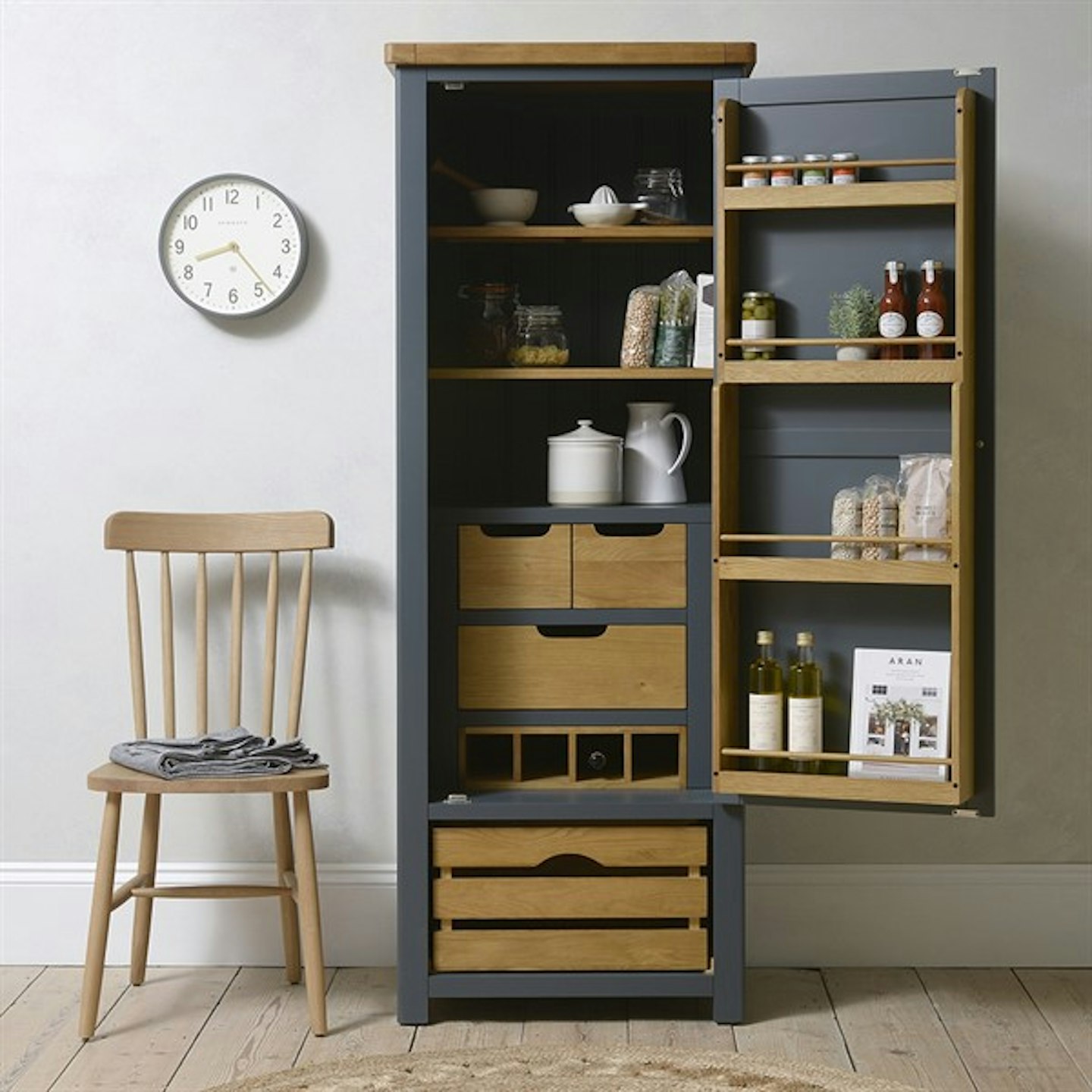 Cotswolds Company, Narrow Larder with Oak Crate, £895