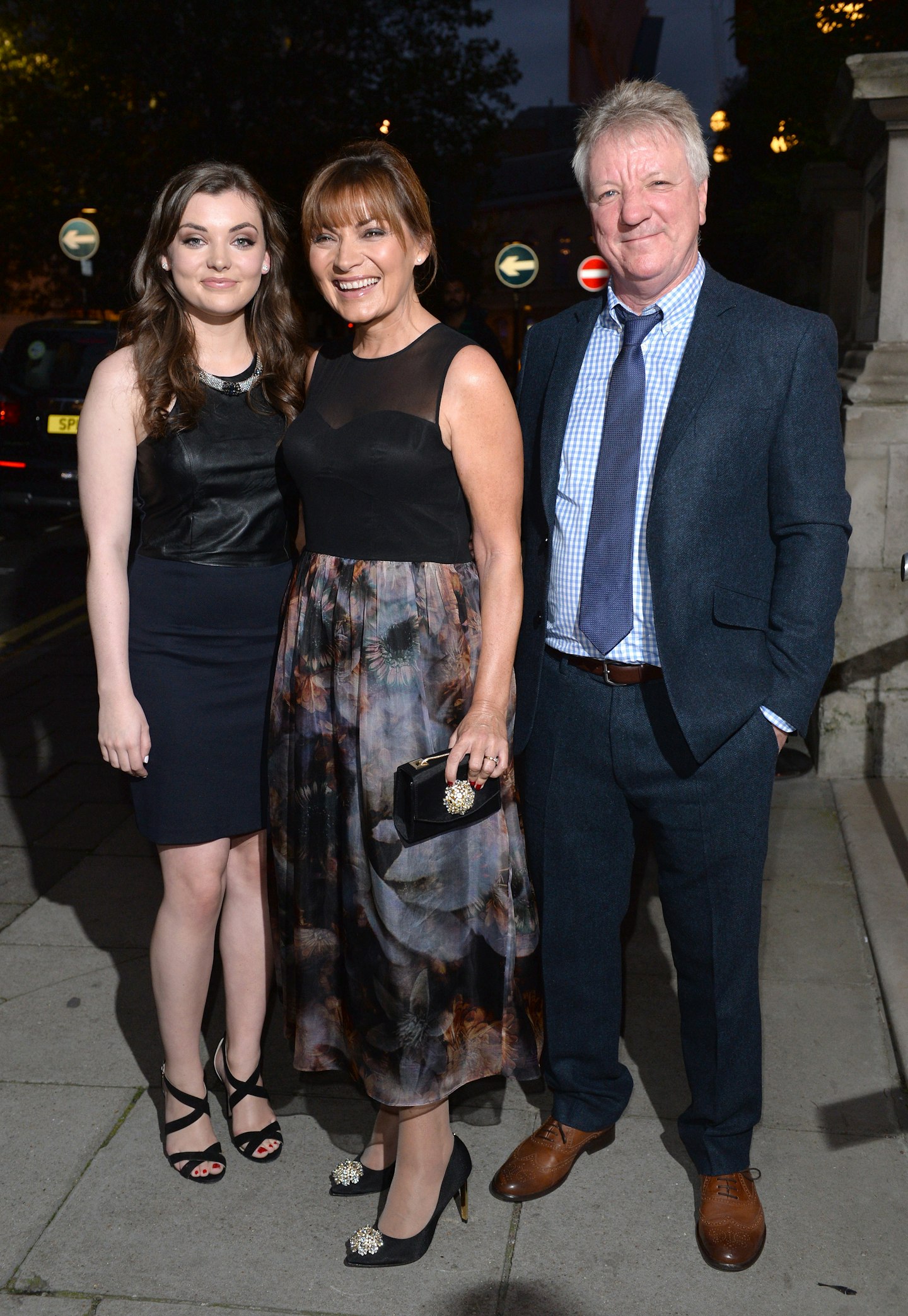 Lorraine Kelly, her husband Steve Smith and daughter Rosie