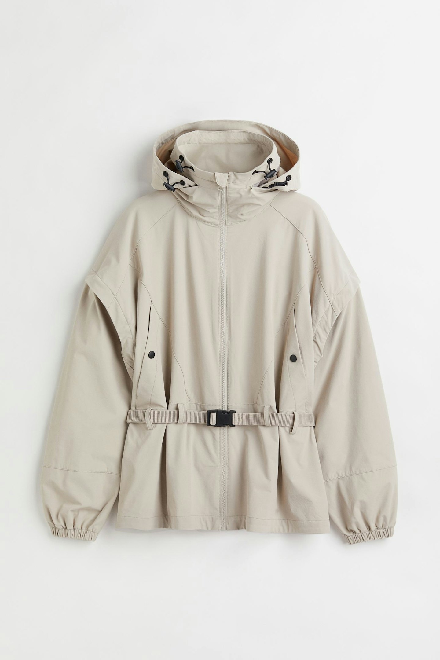 rain bad weather fashion H&M, Detachable Sleeve Jacket, £59.99