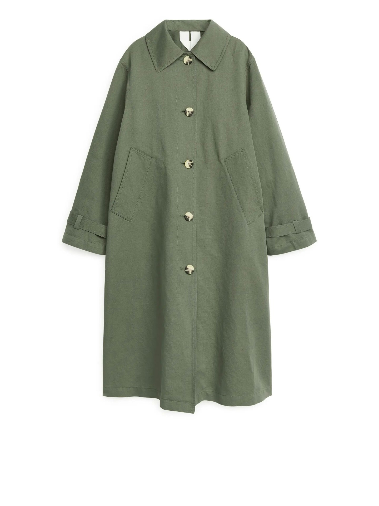 rain bad weather fashion Arket, Cotton Linen Coat, £150