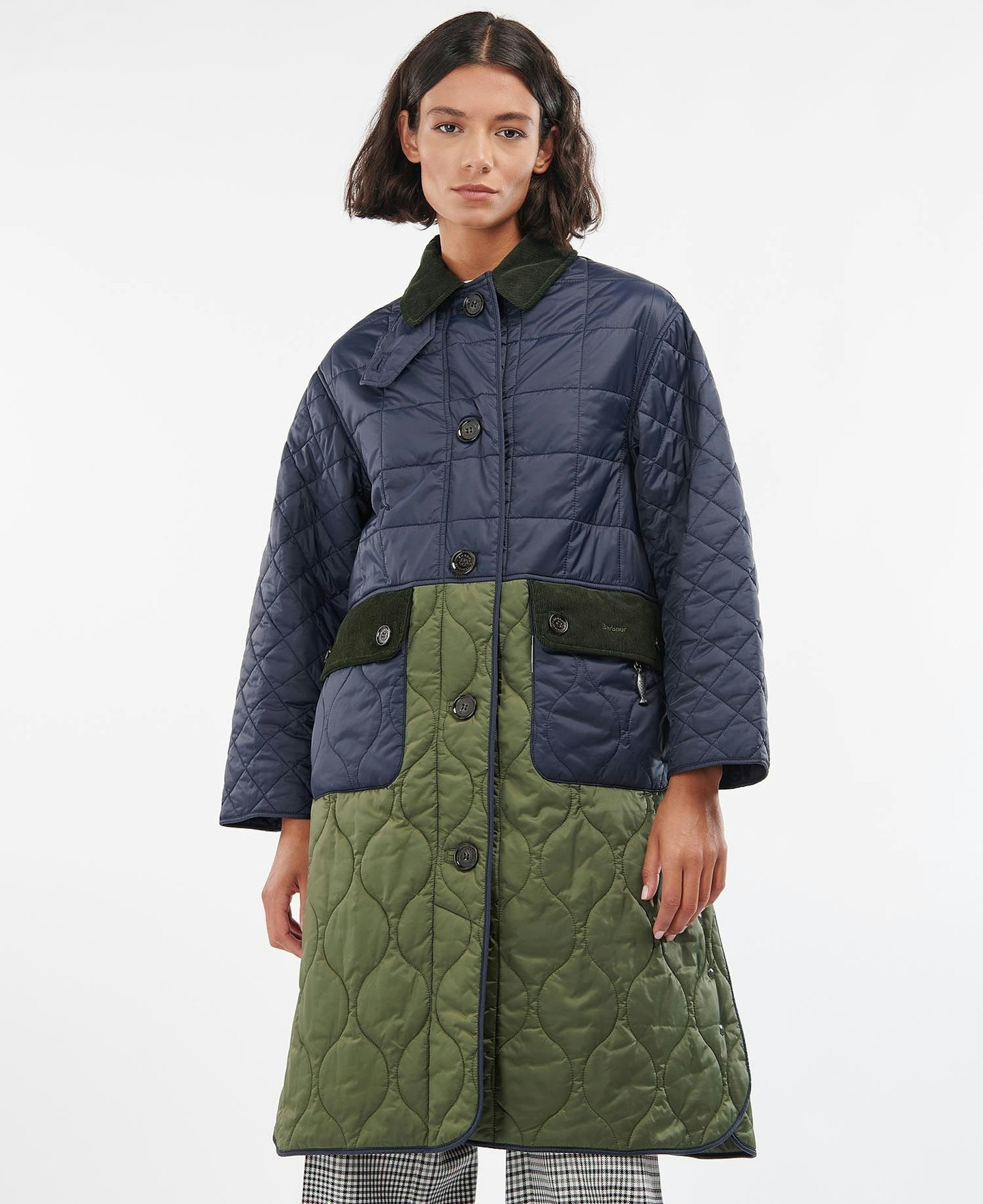 rain bad weather fashion  Barbour by Alexa Chung, Hilda Quilted Jacket, £299