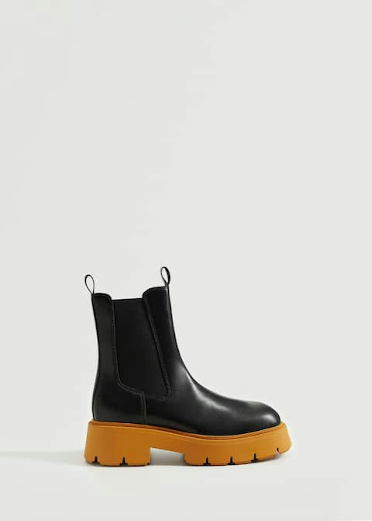 rain bad weather fashion  Mango, Contrast-sole ankle boots, £49.99