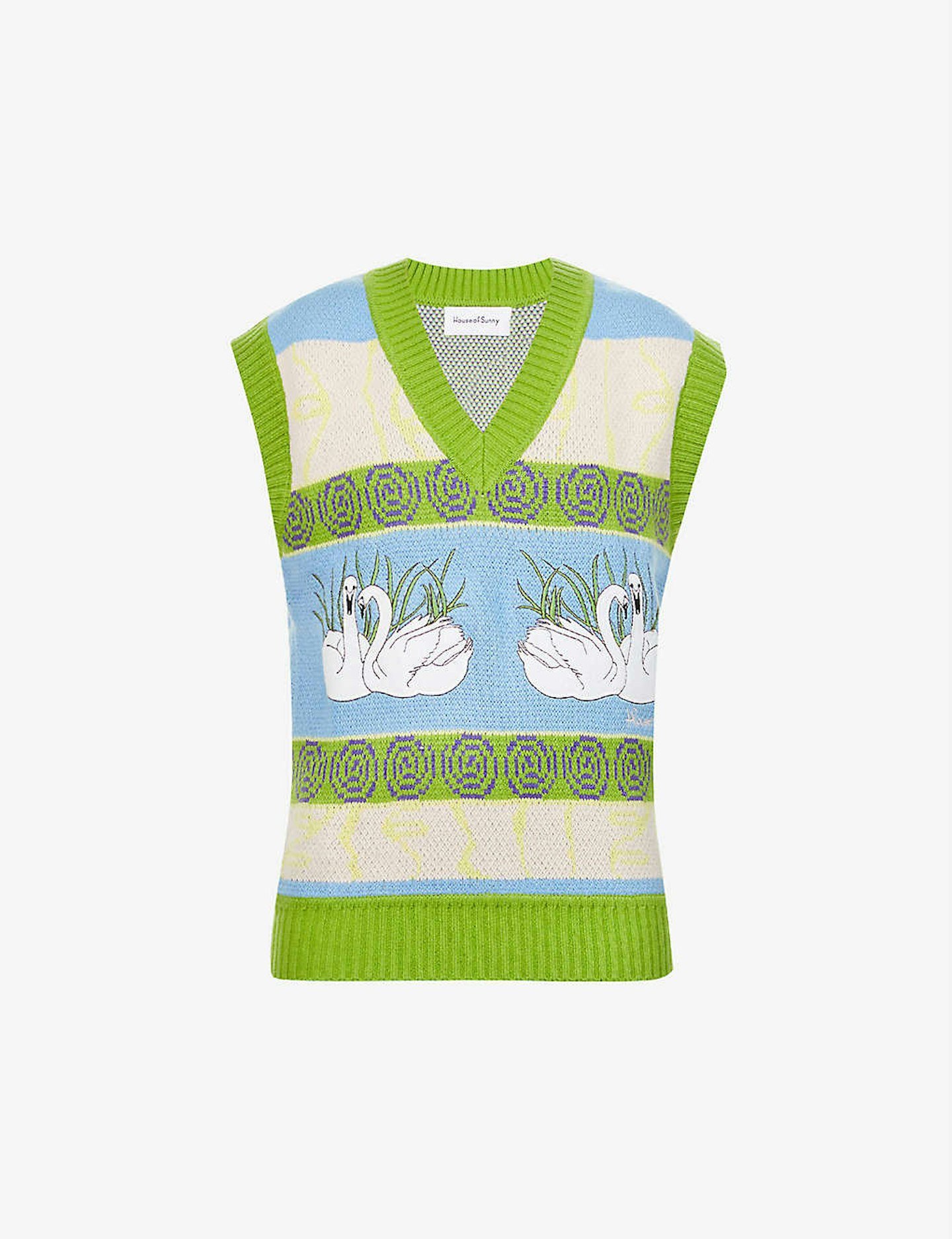 rain bad weather fashion House Of Sunny, Swan Lake sleeveless knitted jumper, £95