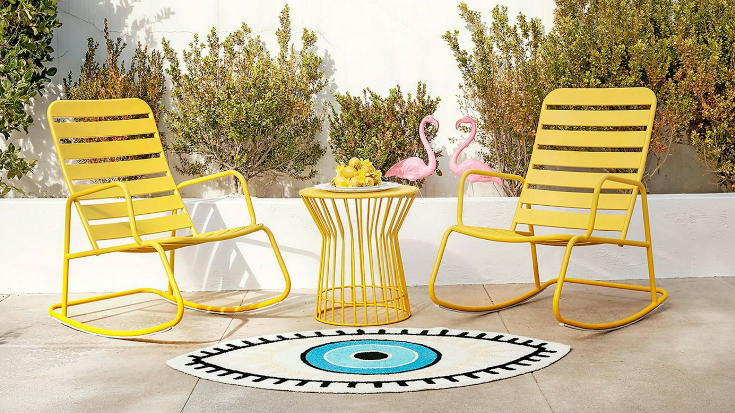 Dorel Roberta 3 Piece Rocker Bistro Set