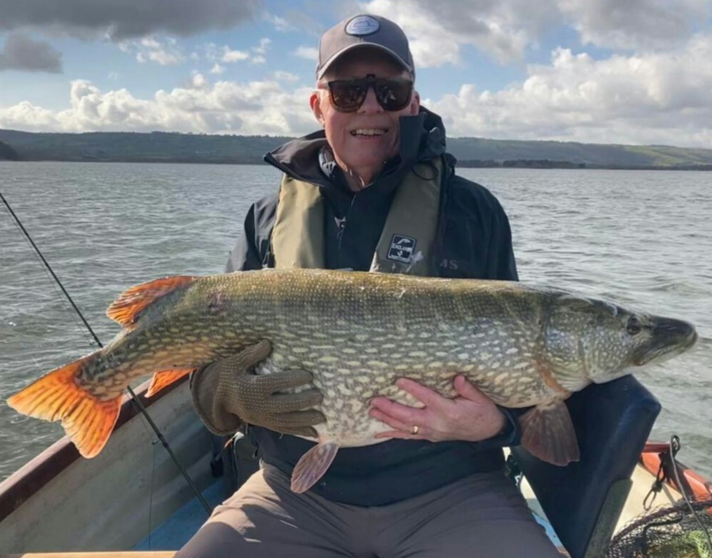 Barry with his monster pike of 43lb from Chew Valley Lake, Bristol