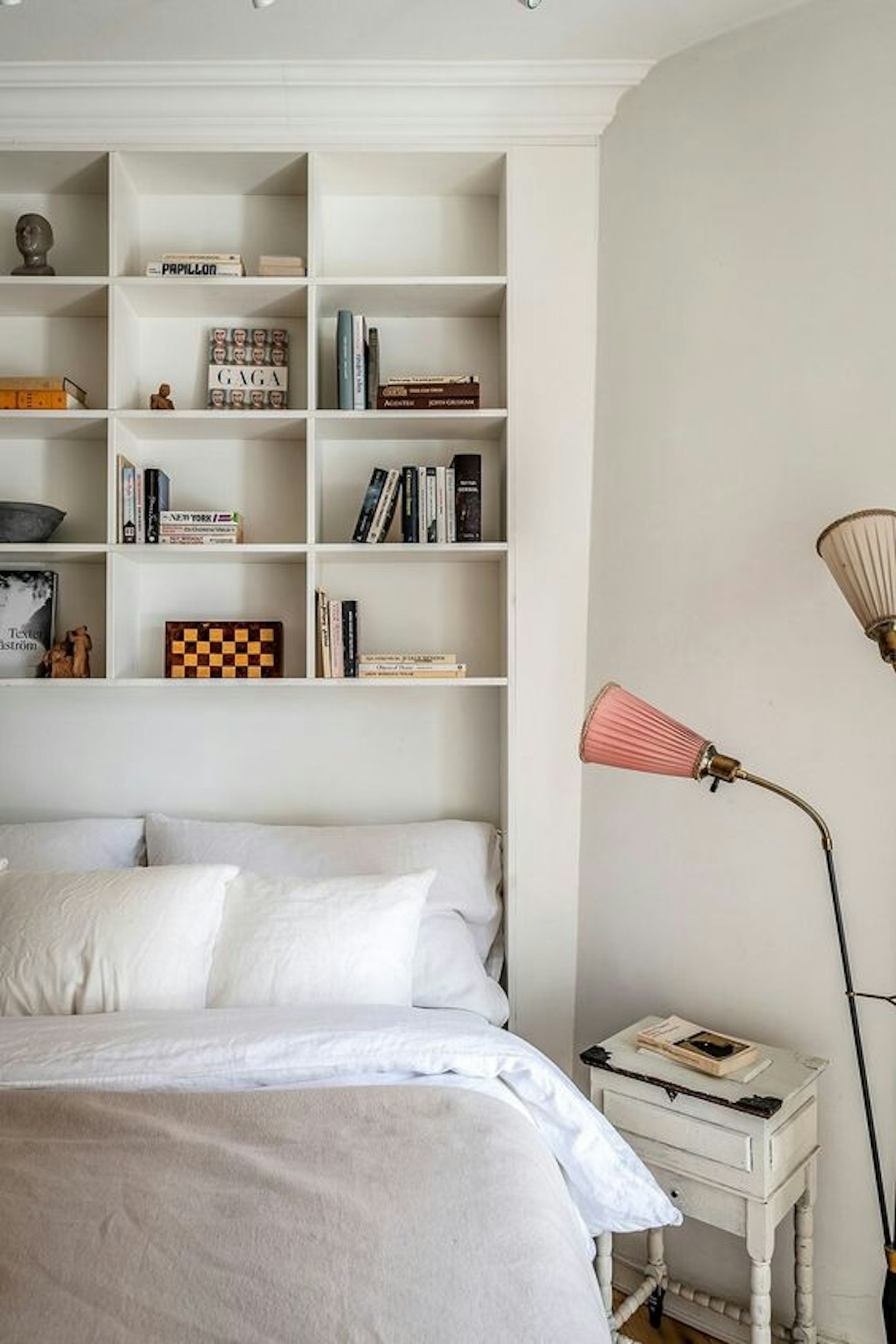 small room storage idea shelves