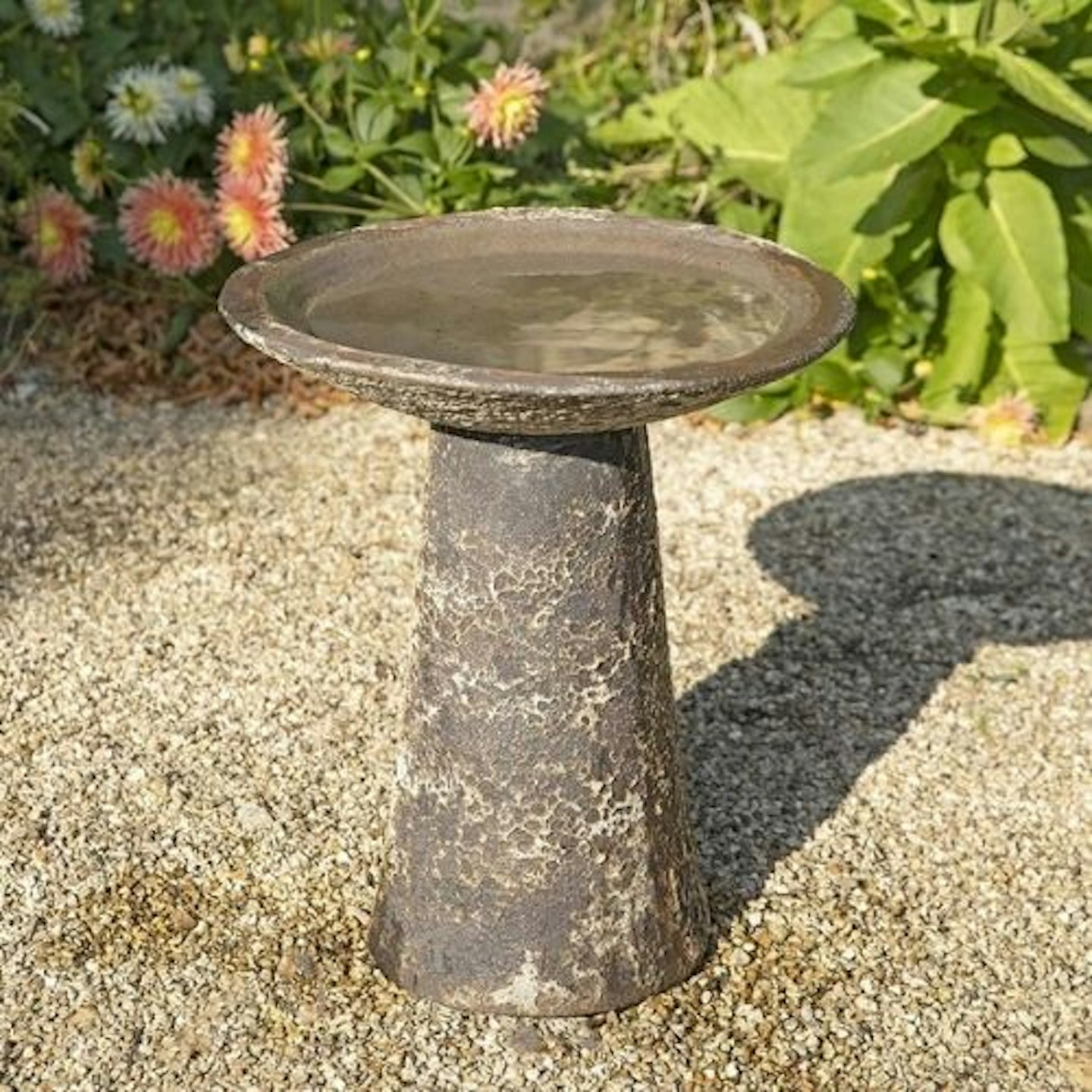 Stone Garden Bird Bath - Salt Glaze & Detachable Top