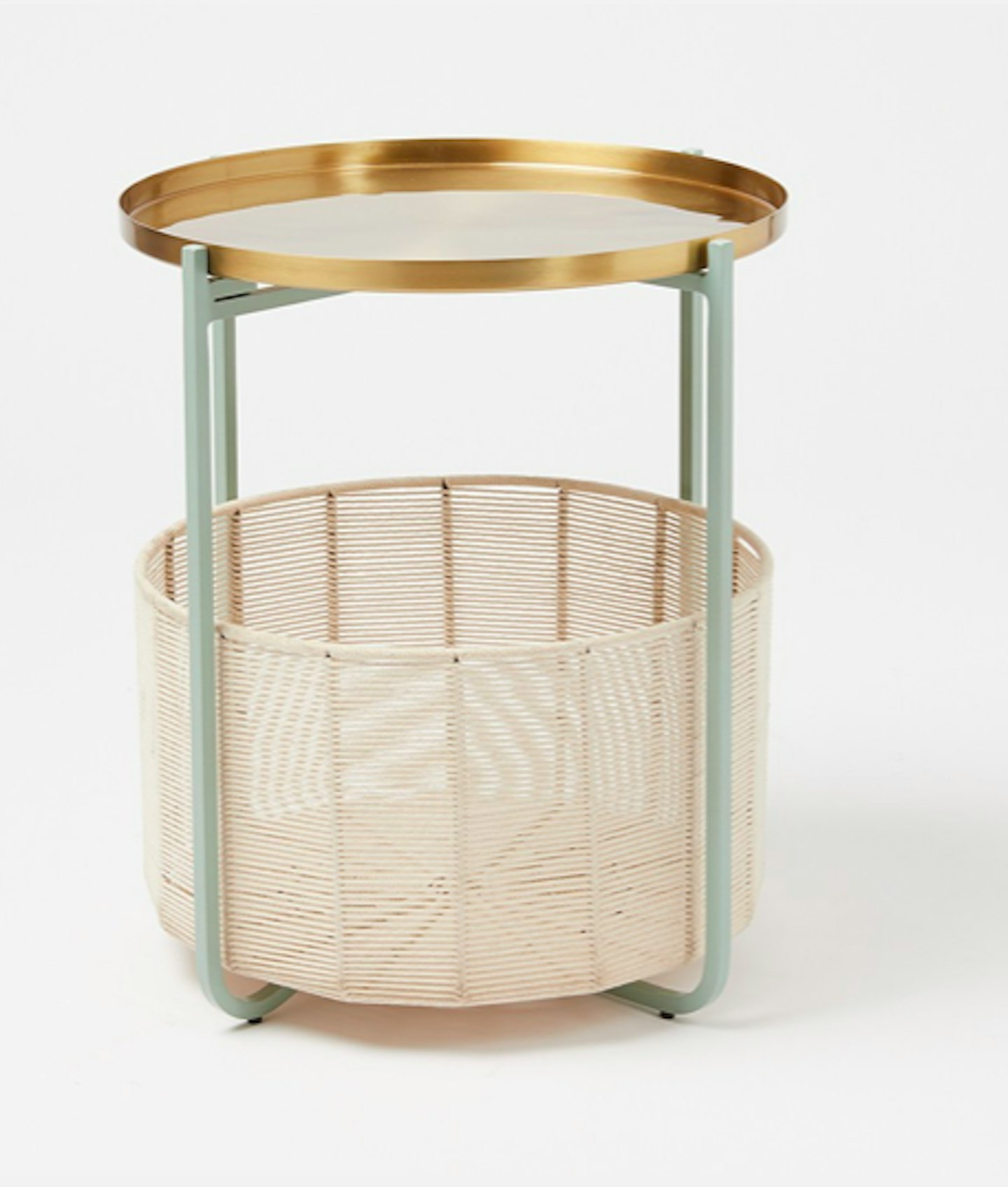 Oliver Bonas, Iggy Green & Gold Metal Storage Side Table, £115