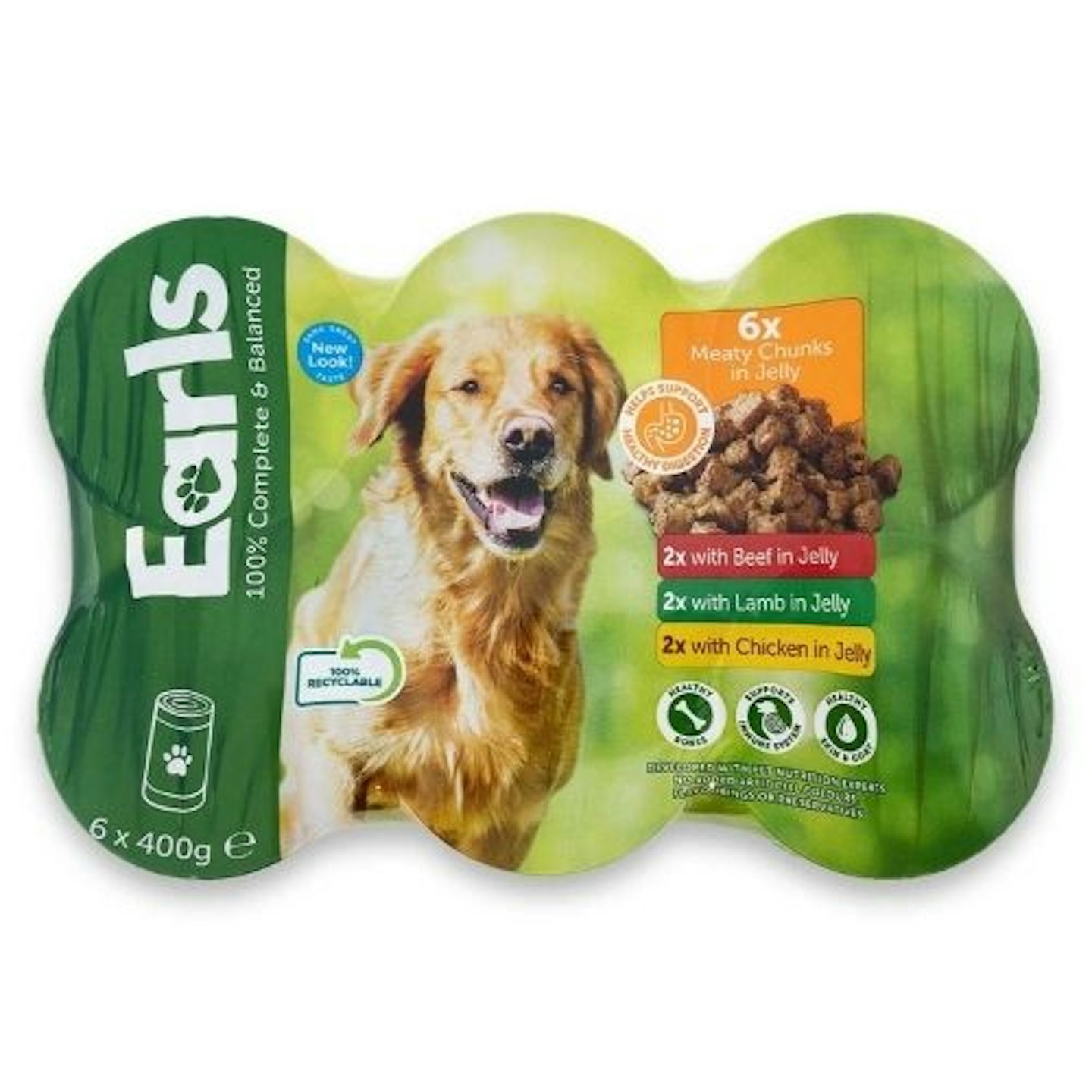 Earls Multipack Dog Food Meaty Chunks In Jelly 6x400g