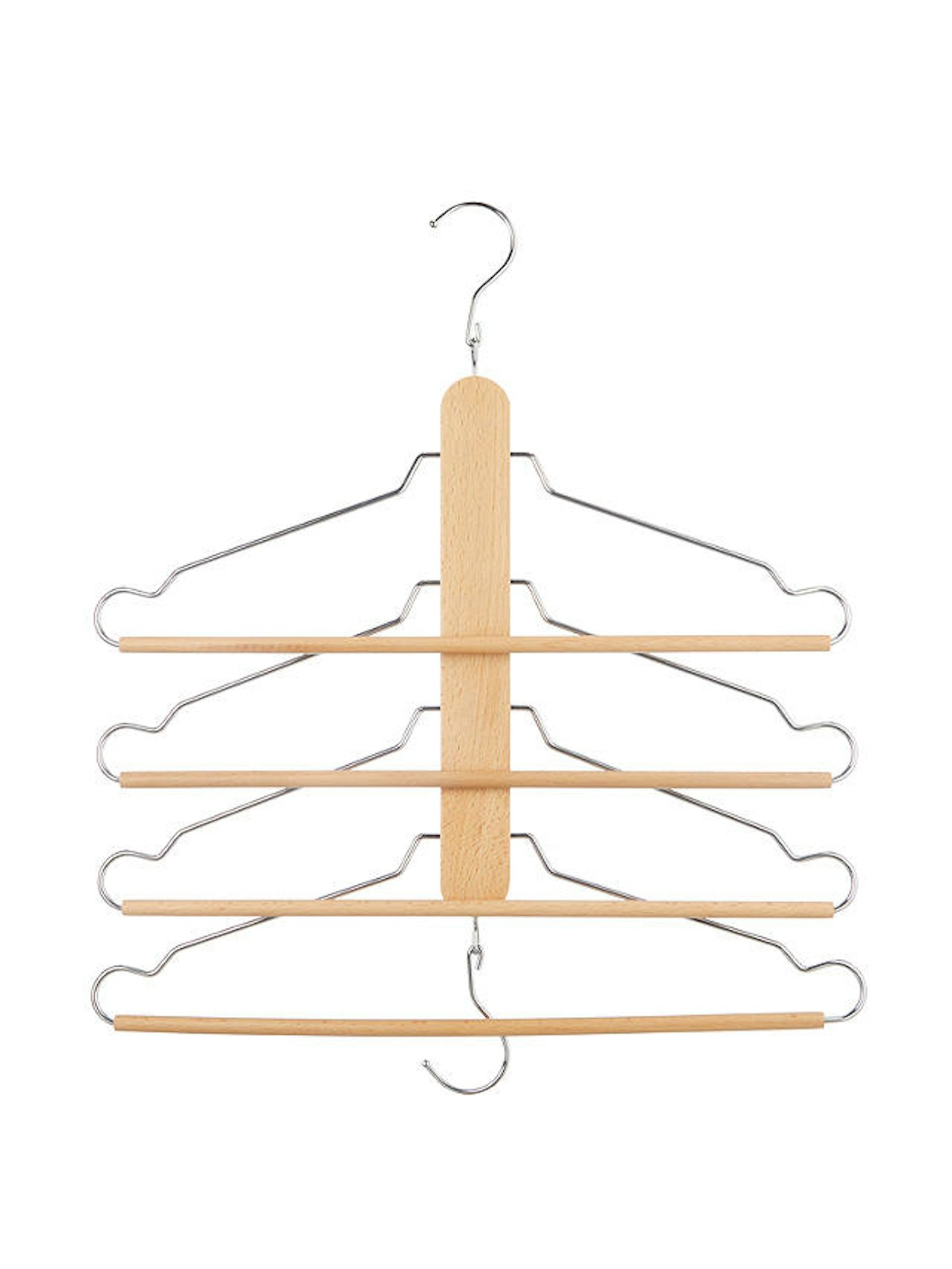 John Lewis & Partners, Space Saving Wooden Hanger, Beech, £15