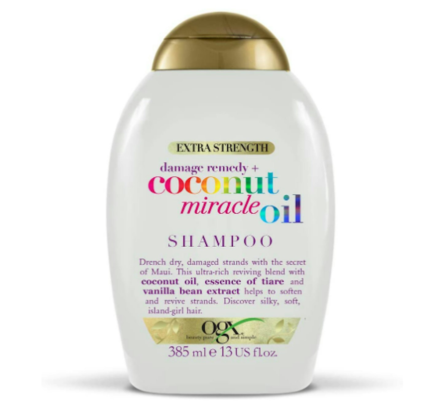 OGX Coconut Miracle Oil Shampoo for Damaged Hair, 385ml