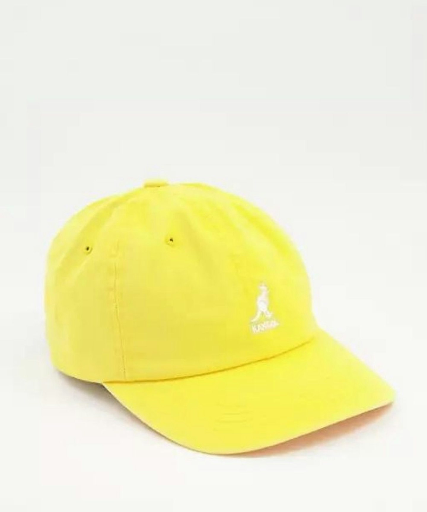 Kangol washed baseball cap in yellow