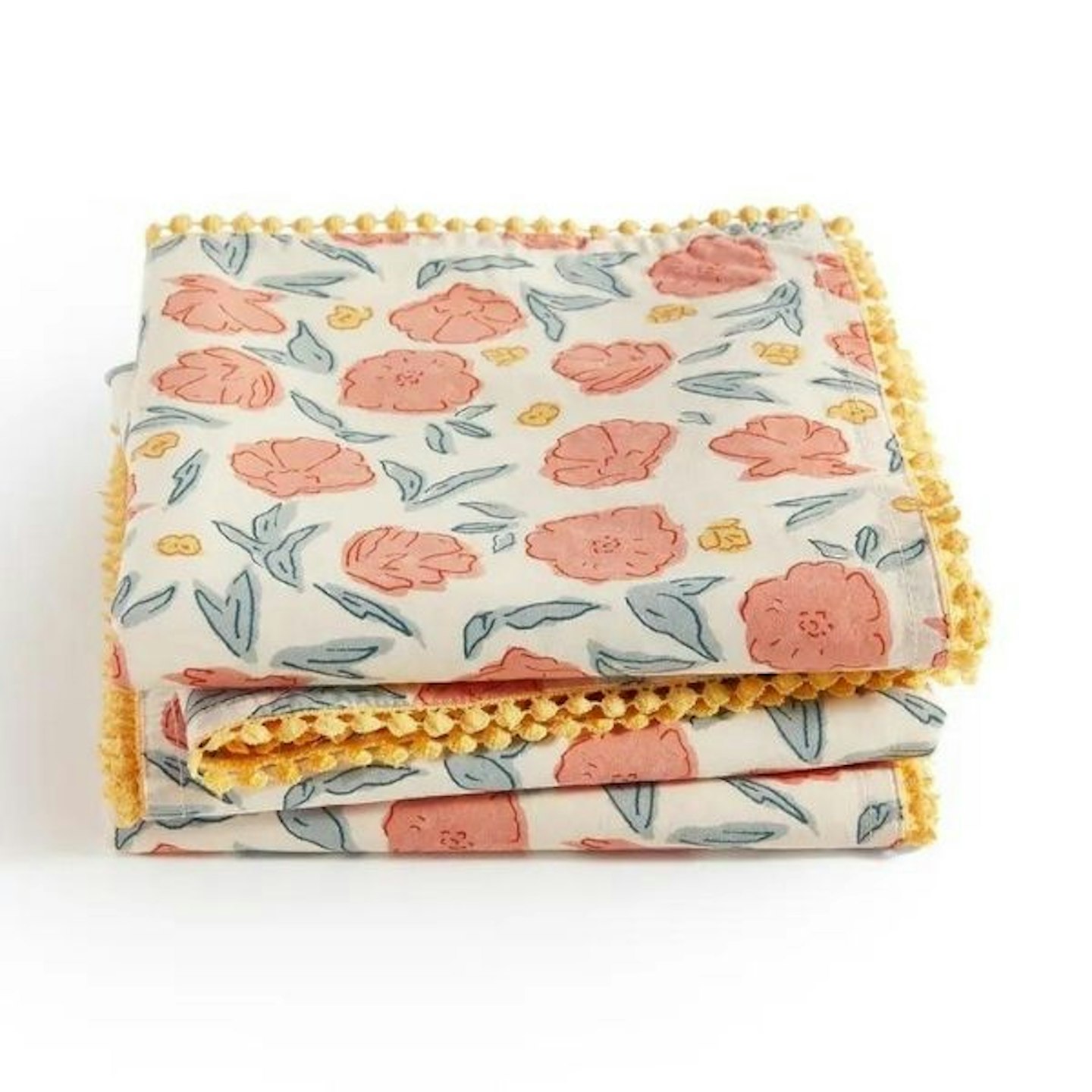 Set of 4 Ilhavo Floral Washed Cotton Napkins