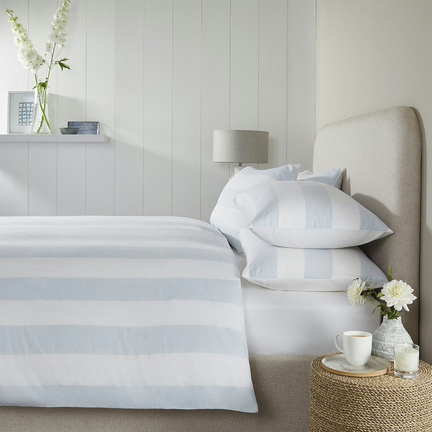 The White Company, Maris Stripe Bed Linen Collection, From £18