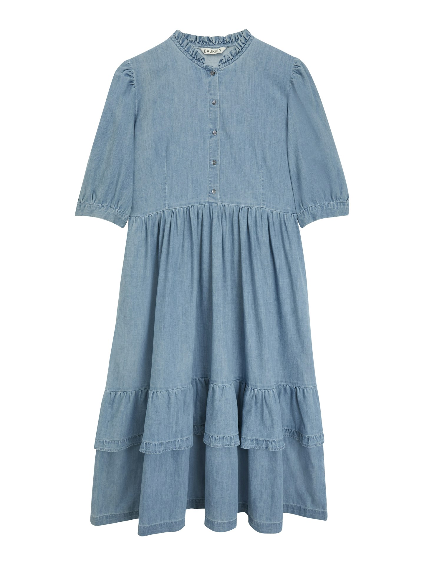 Baukjen, Alicia Tiered Hem Midi Dress, £149