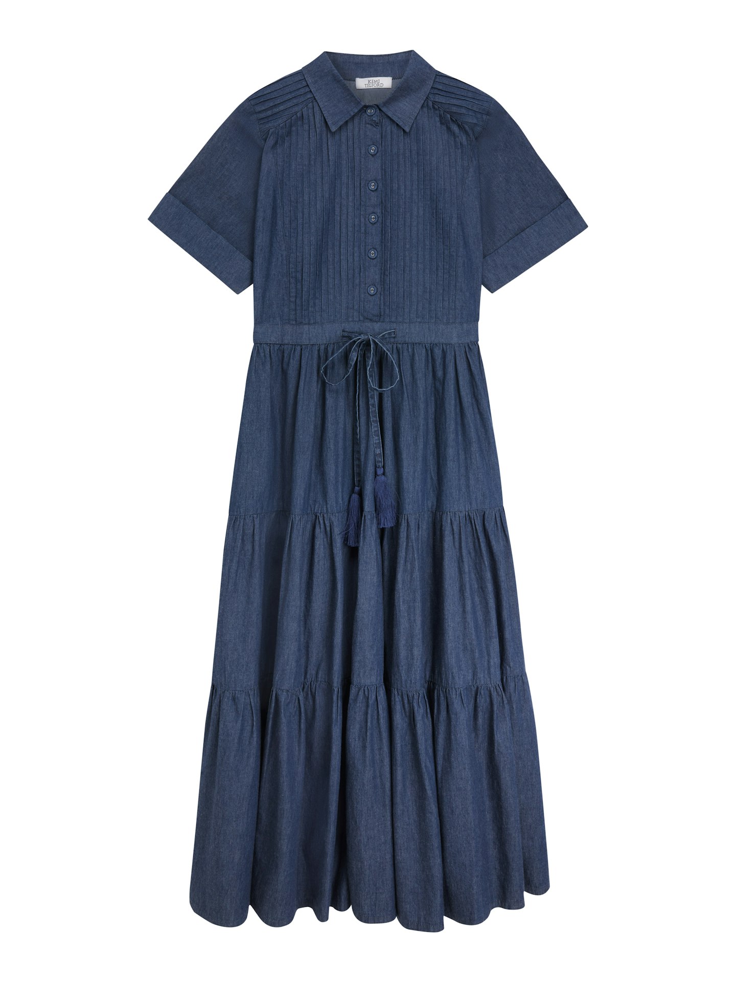 Kemi Telford, Denim Pintuck Dress, £130